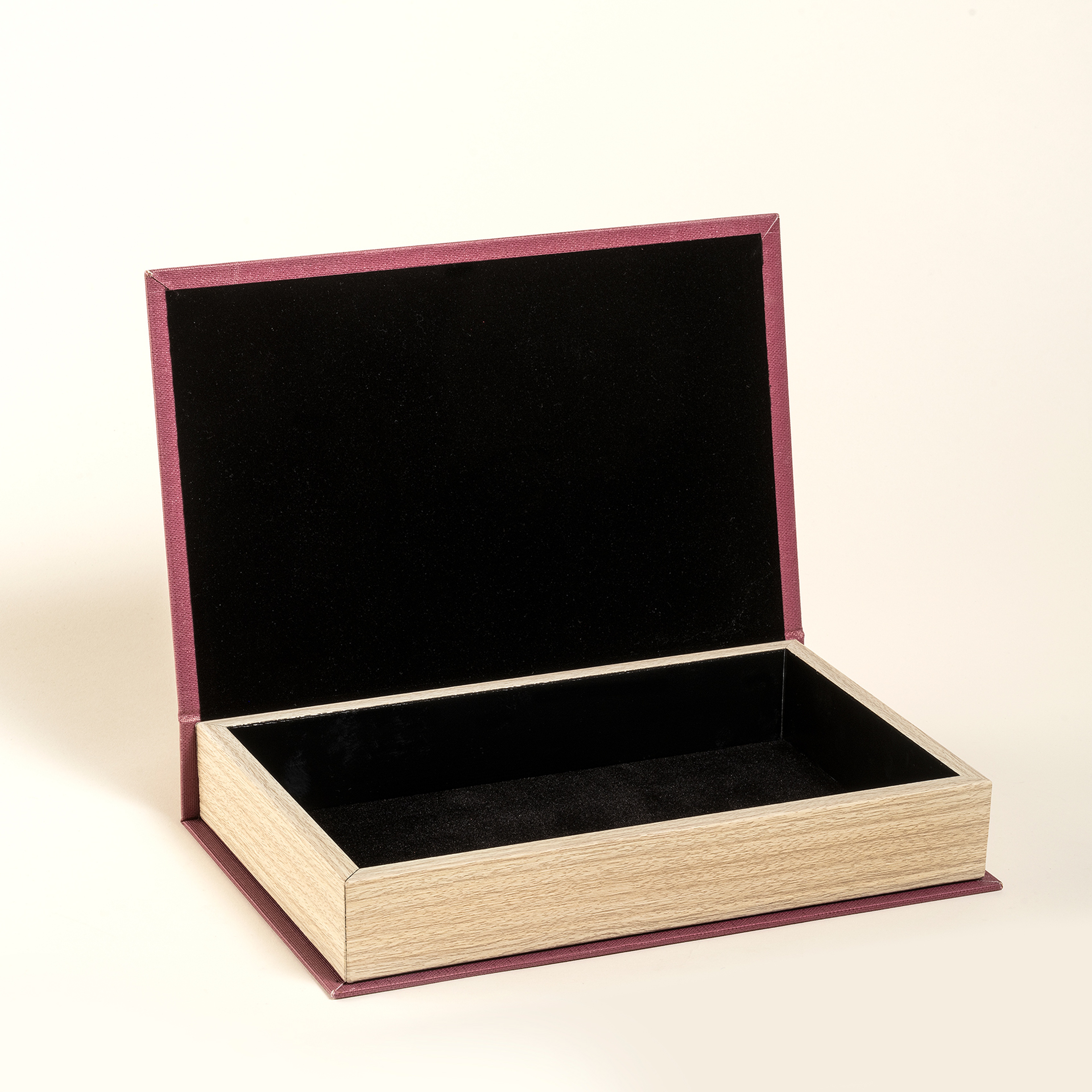 Olbıa Kanvas - Polistren - Kadife Dekoratif Kutu 19x30 Cm Bordo