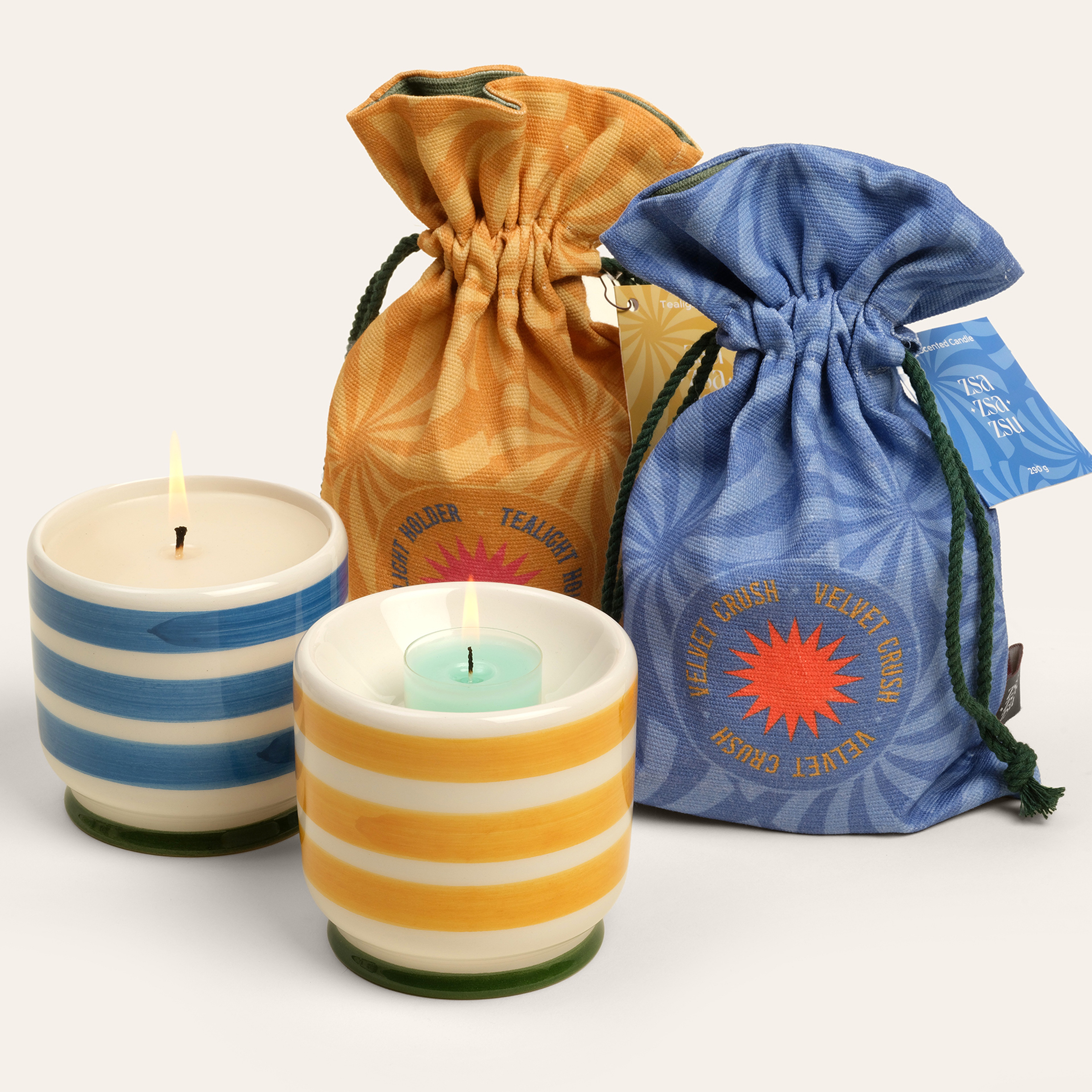 Velvet Crush El Boyaması Kokulu Mum 9 Cm Mavi 8684464025025 | Zsa