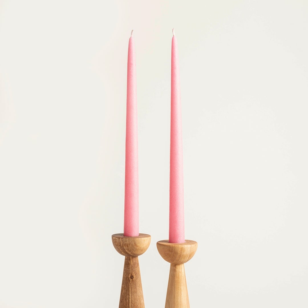 Deurne Parafın Mum 2.2x2.2x30 Cm Pembe