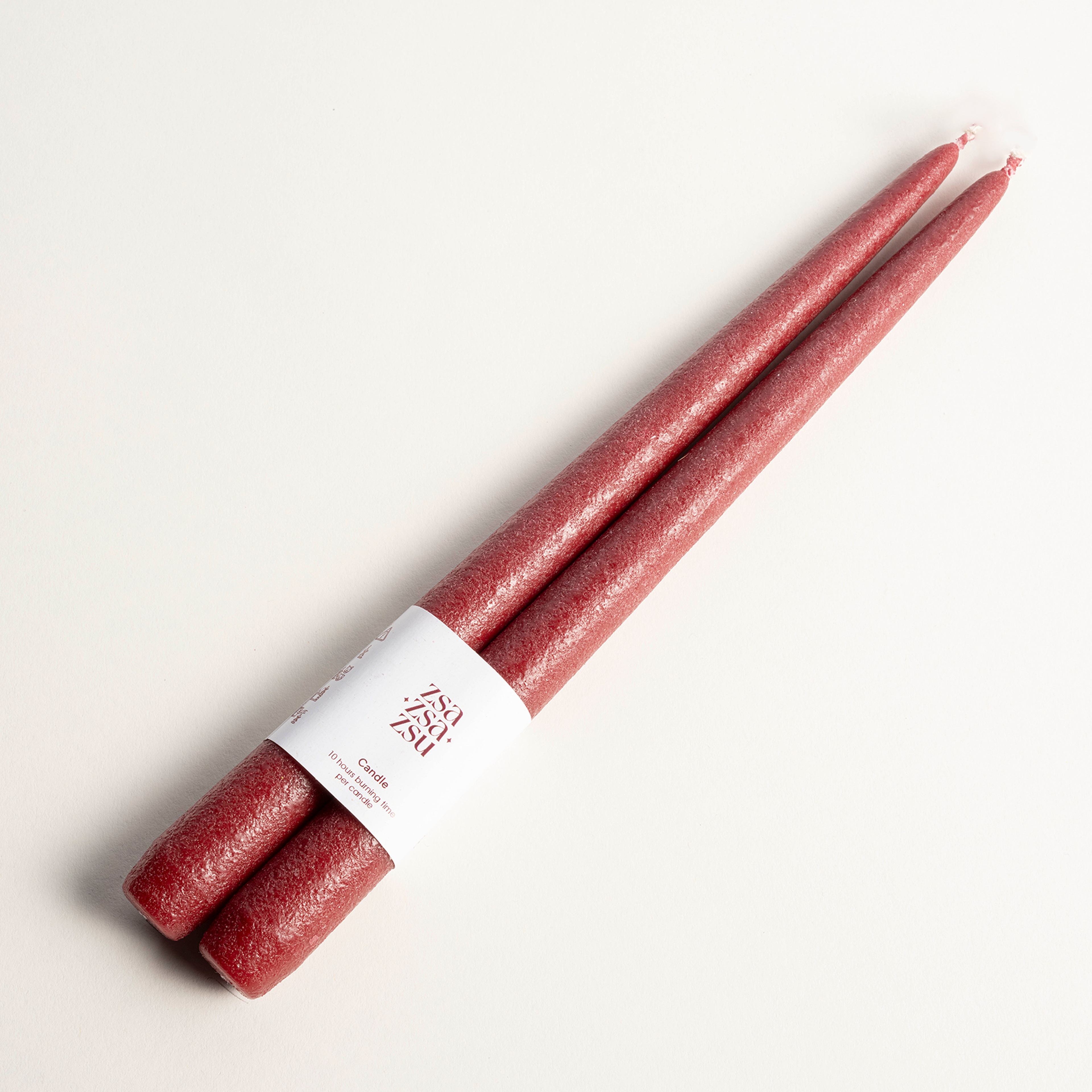 Deurne Parafın Mum 2.2x2.2x30 Cm Bordo