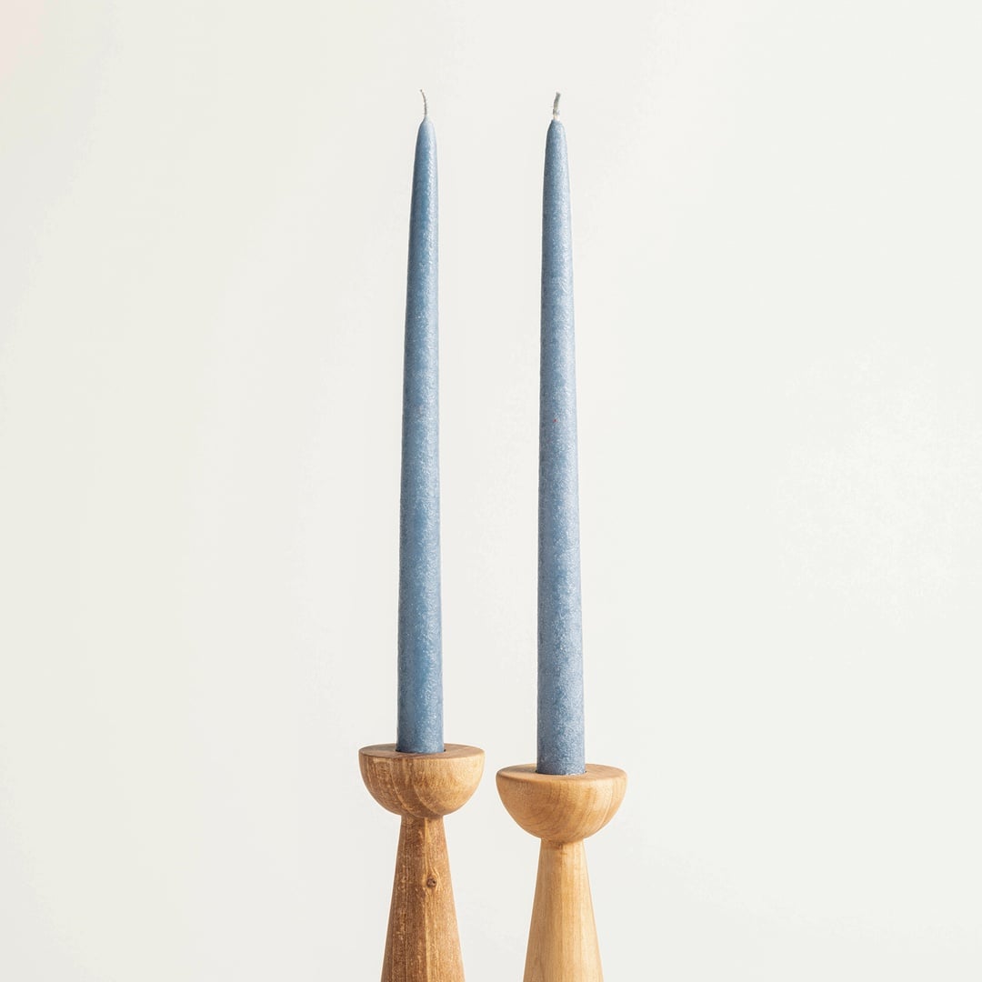 Deurne Parafın Mum 2.2x2.2x30 Cm Mavi