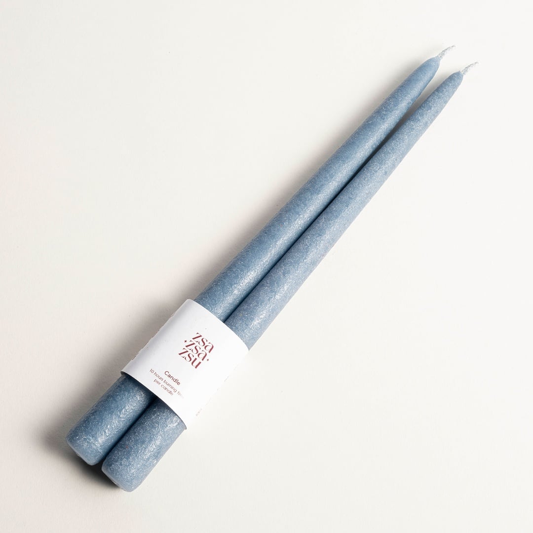 Deurne Parafın Mum 2.2x2.2x30 Cm Mavi