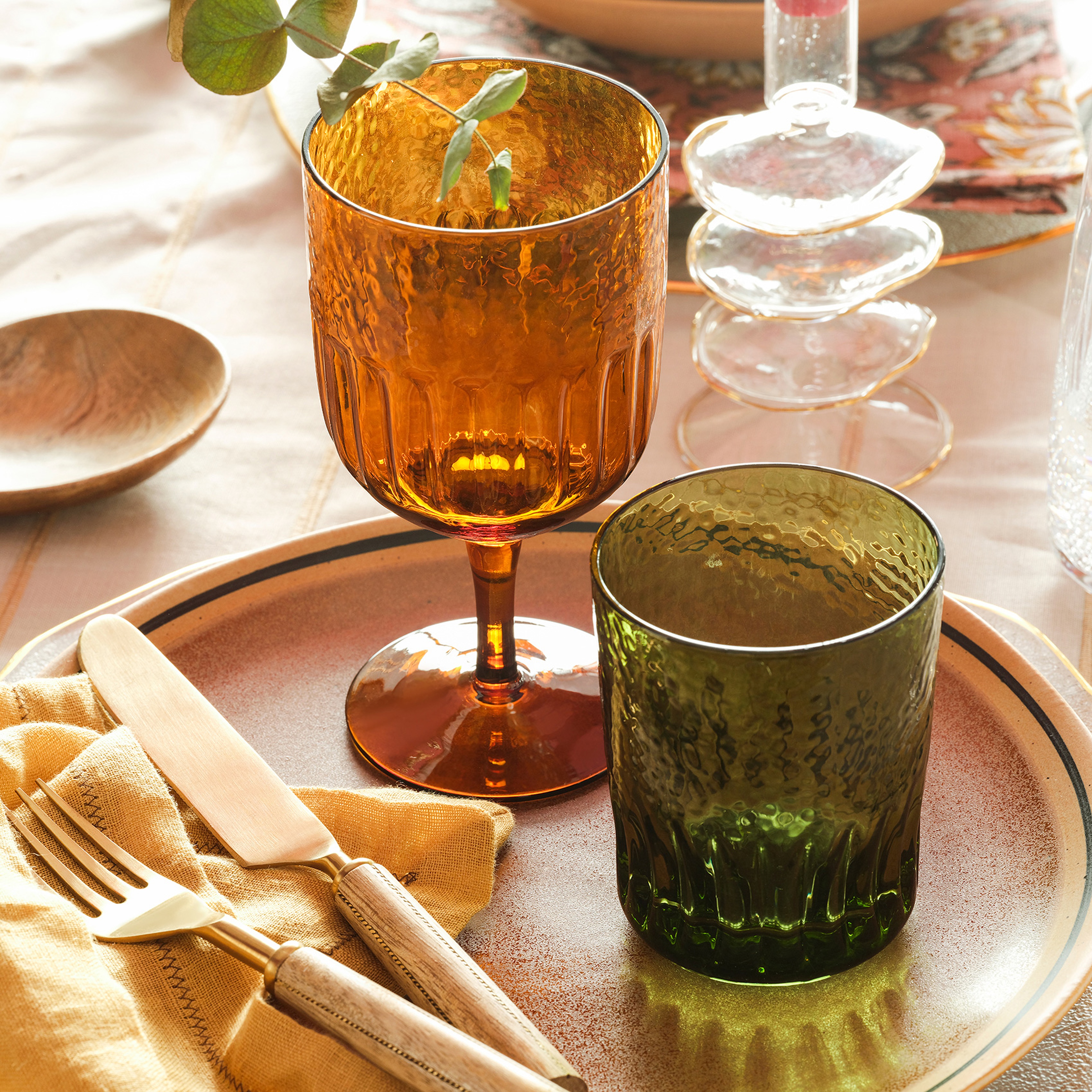 Loess Cam Kadeh 320 Ml Yeşil