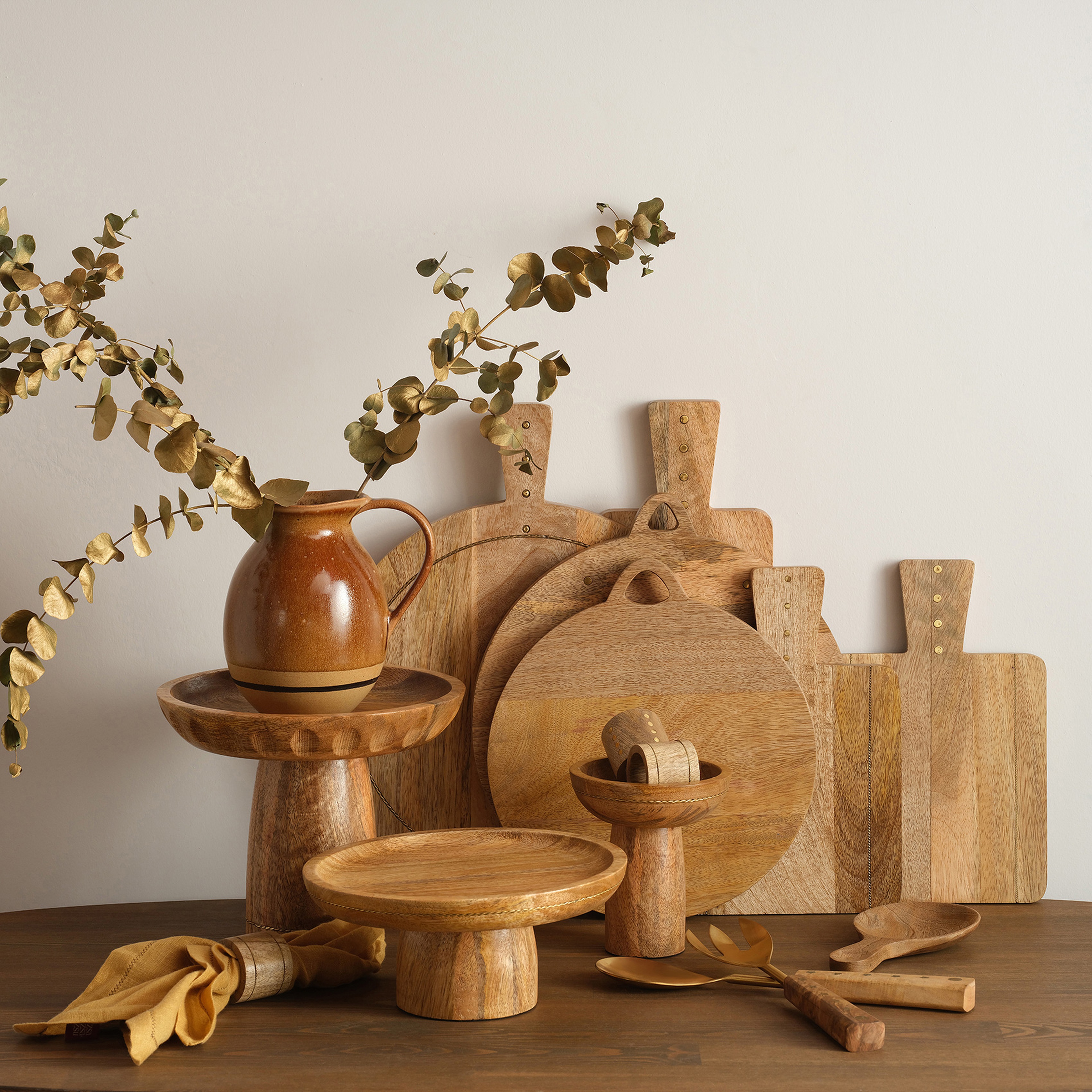 Rampur Mango Ağacı Sunum Tahtası 41x15x2 Cm Natural