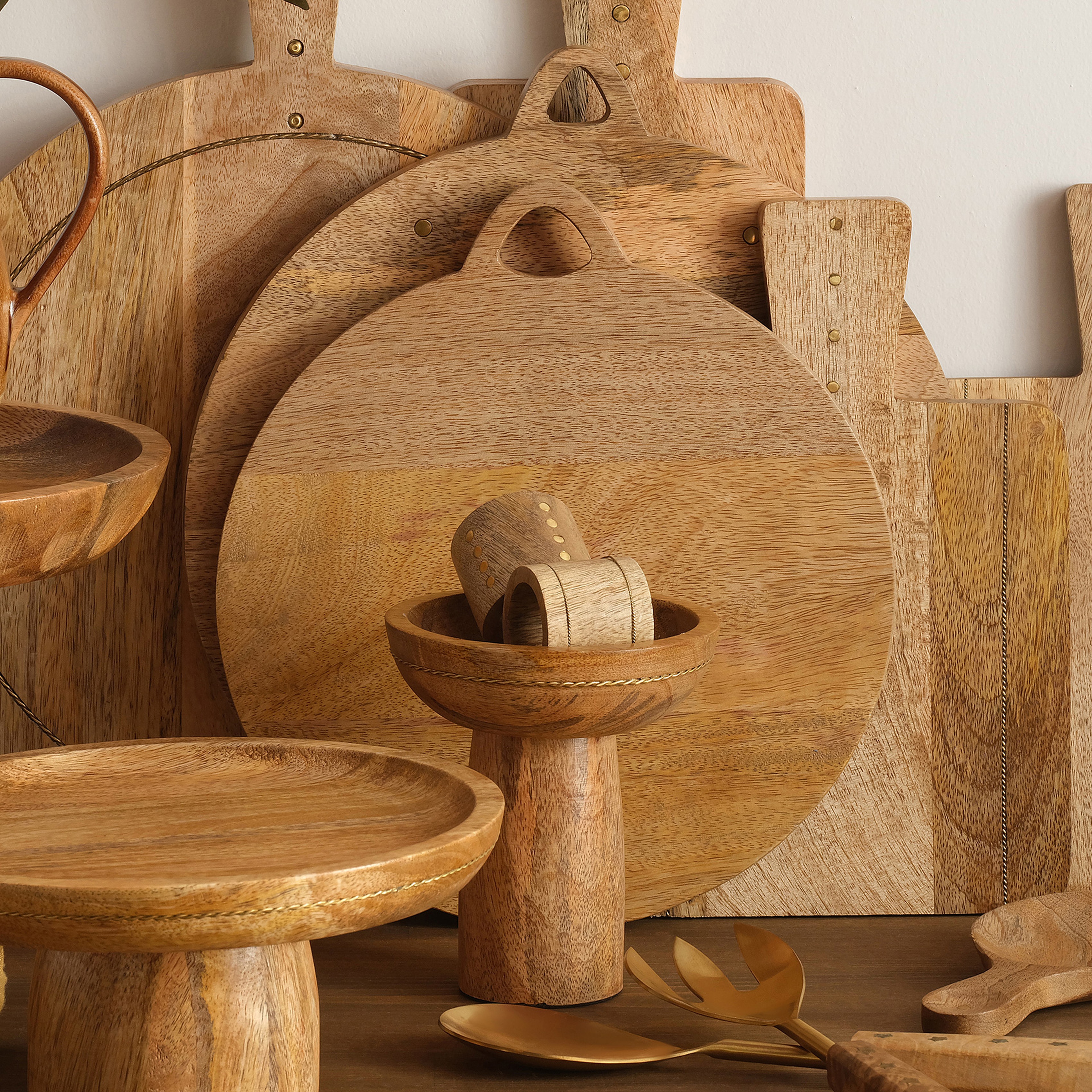 Rampur Mango Ağacı Sunum Tahtası 26x29x2 Cm Natural