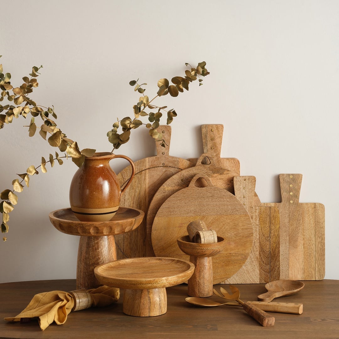 Rampur Mango Ağacı Sunum Tahtası 41x33x2 Cm Natural