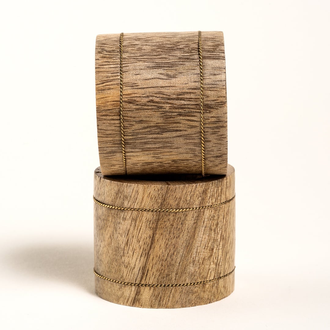 Rampur Mango Ağacı Peçete Halkası 5x5x4 Cm Natural