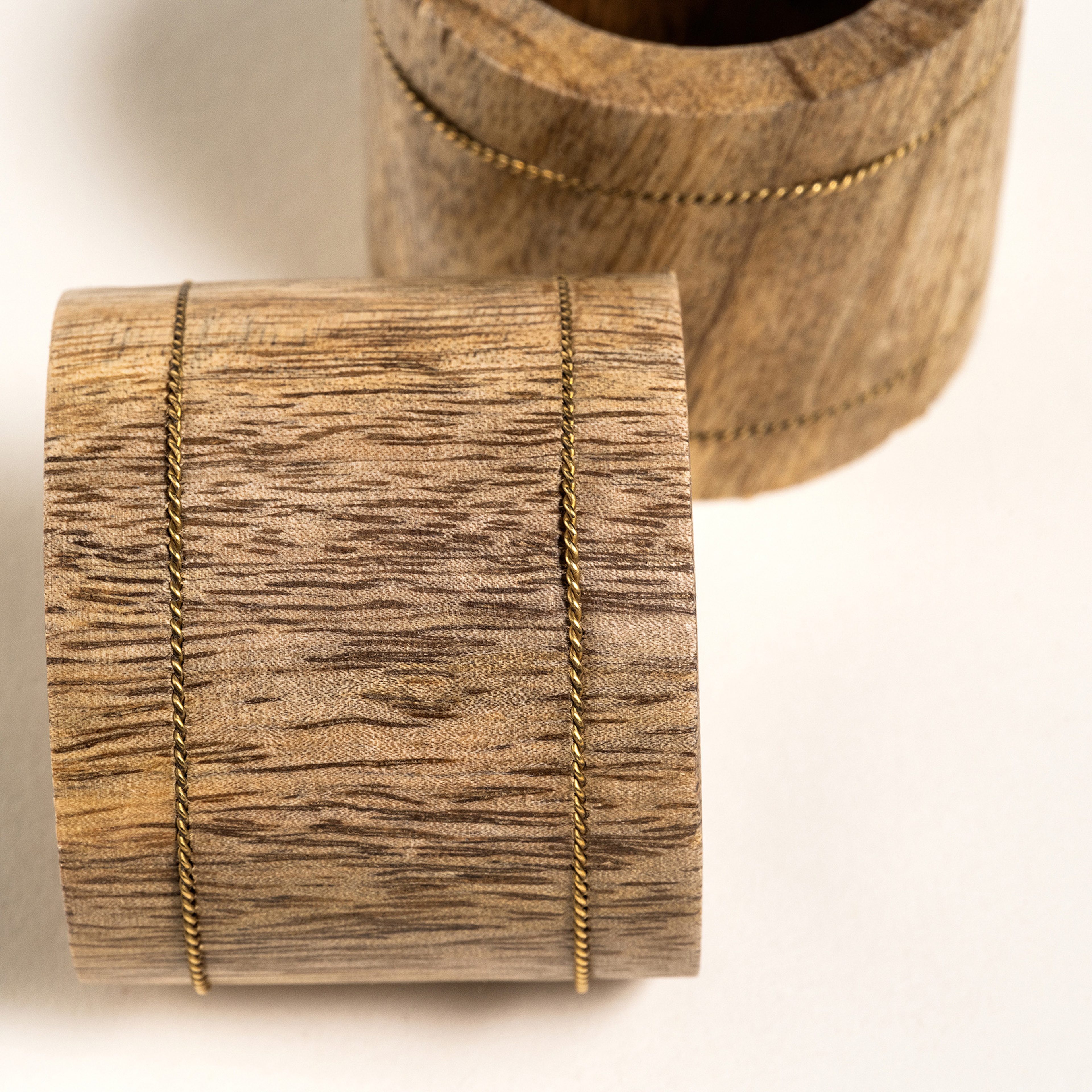 Rampur Mango Ağacı Peçete Halkası 5x5x4 Cm Natural