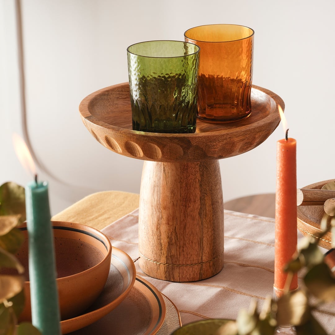 Rampur Mango Ağacı Servis Tabağı 24x24x19 Cm Natural