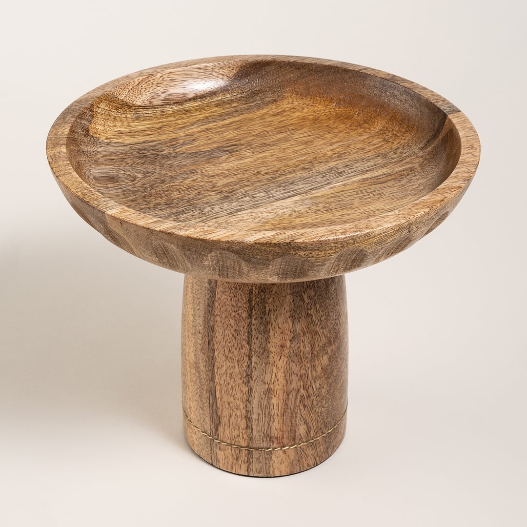 Rampur Mango Ağacı Servis Tabağı 24x24x19 Cm Natural