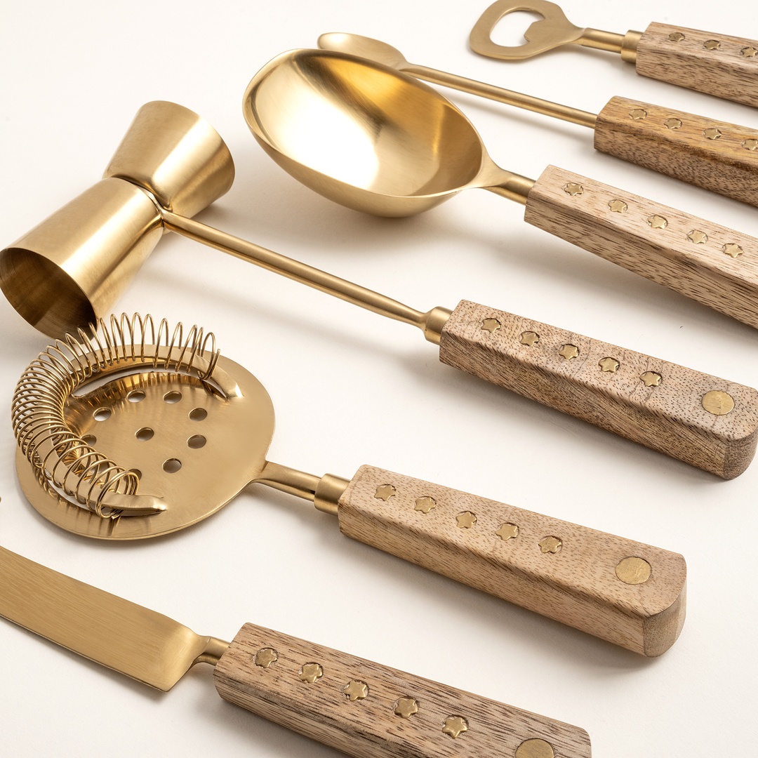 Rampur Çelik Bar Aksesuarları 24 Cm Natural - Altın