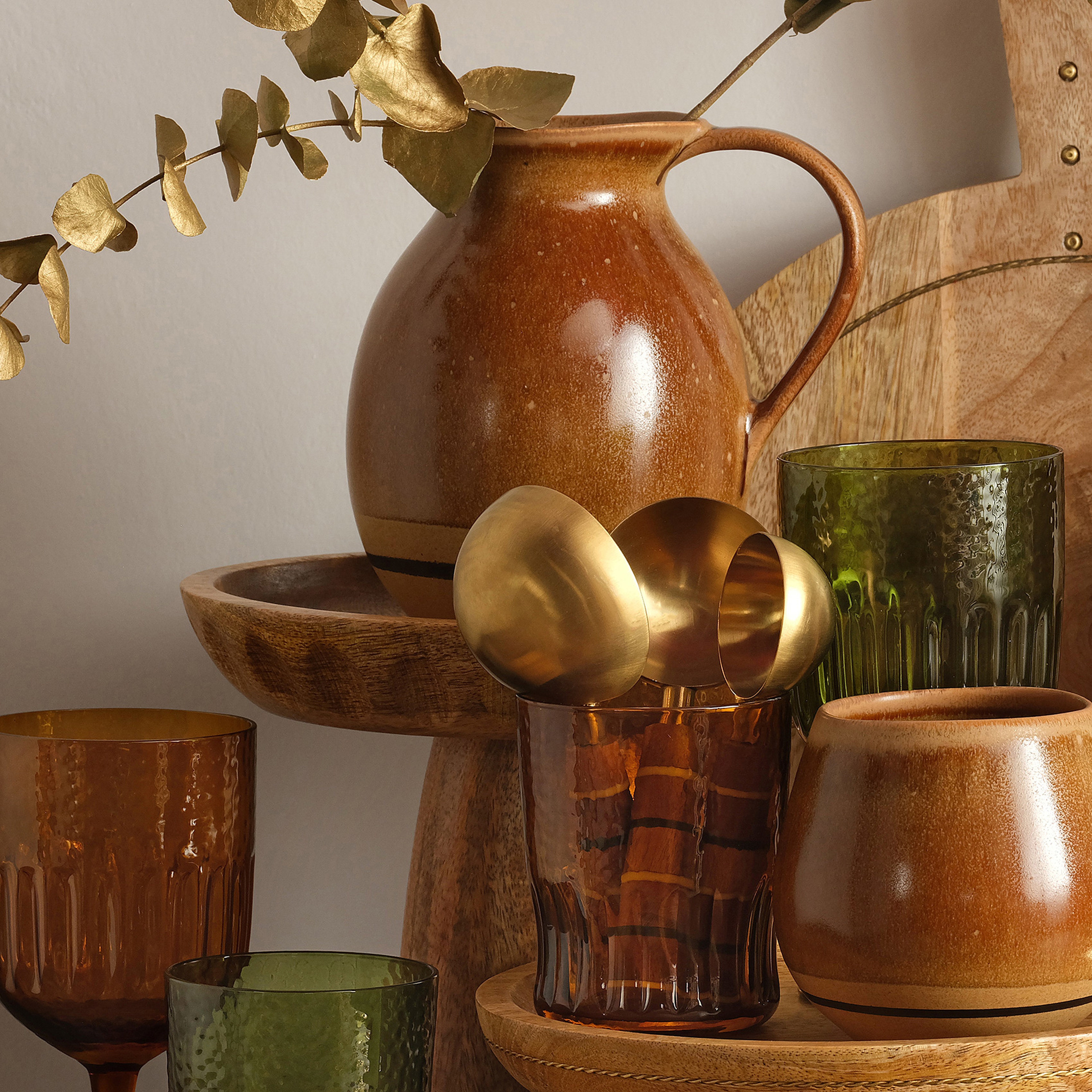 Rampur Çelik Ölçü Kaşık Seti 60x120x180 Ml Kahverengi - Altın