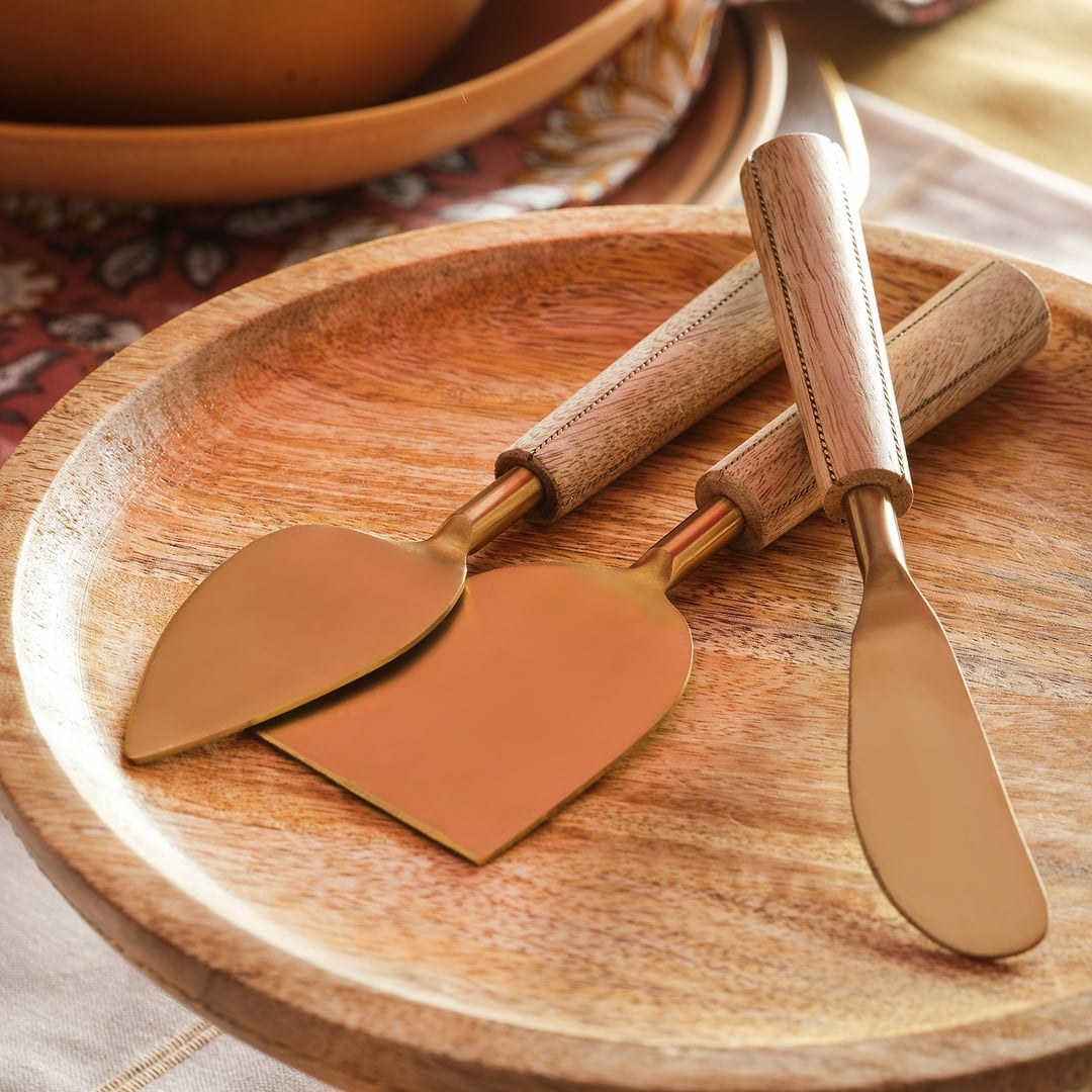 Rampur Çelik Servis Seti 16 Cm Natural - Altın