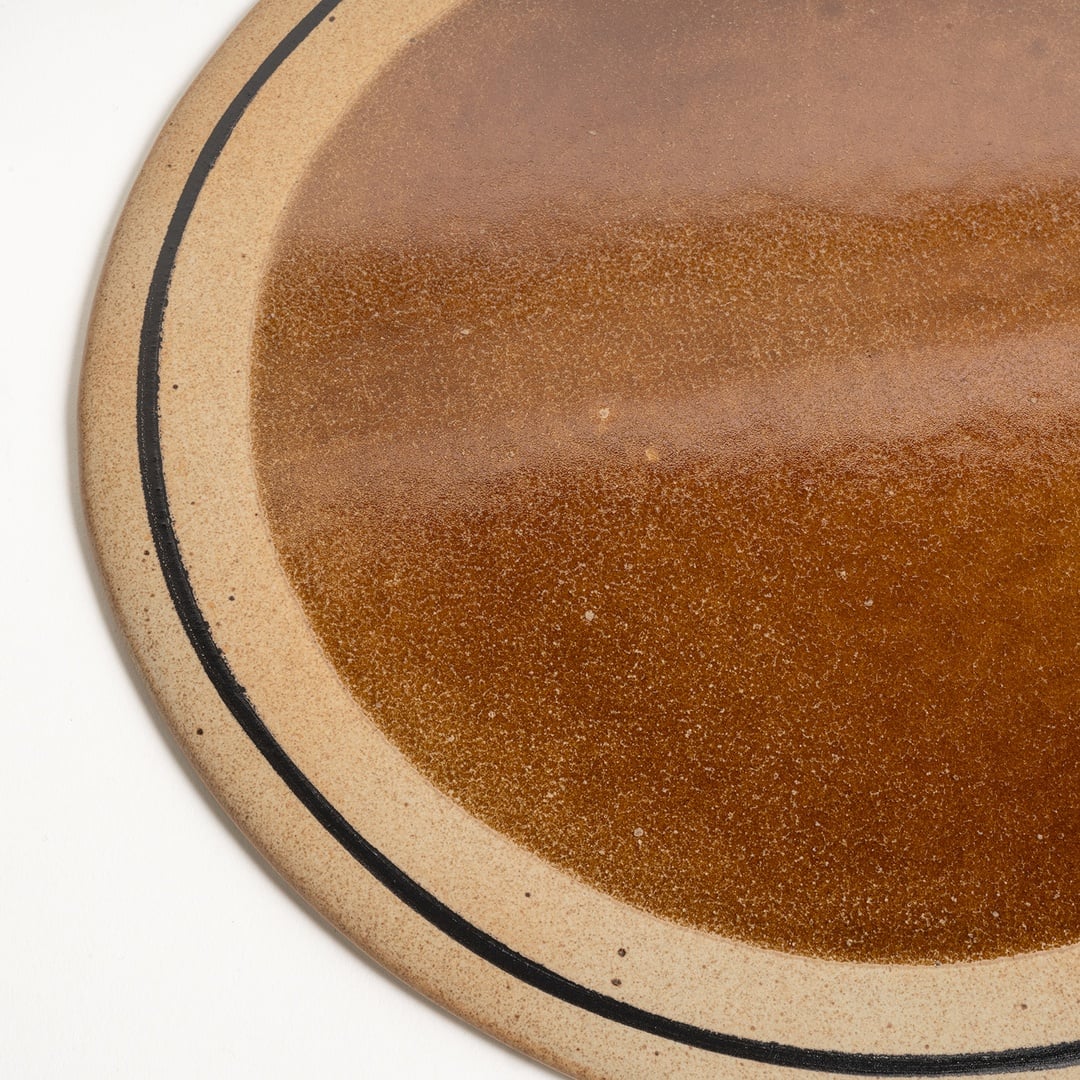 Lızbon Stoneware Servis Tabağı 33x27x1 Cm Kahverengi