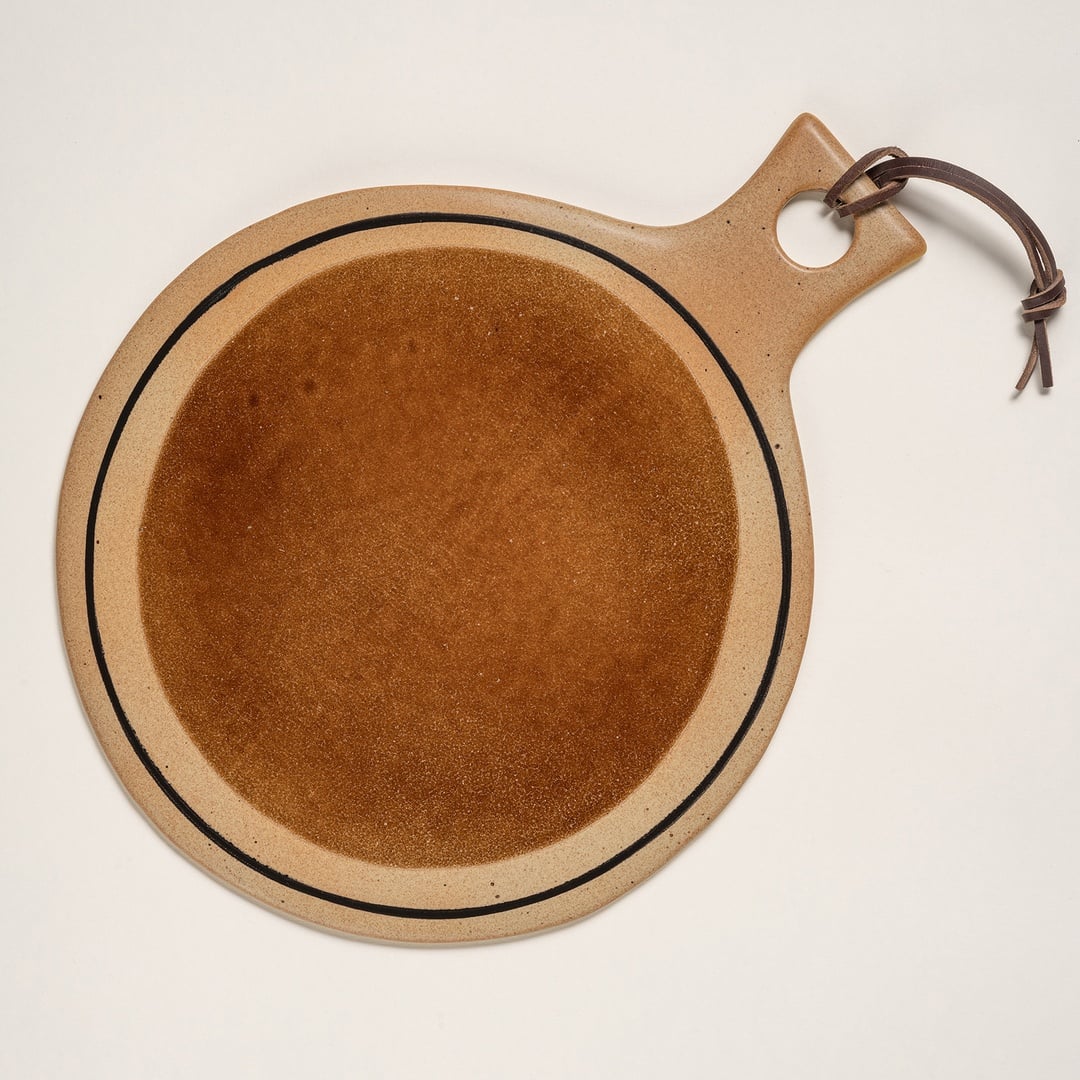 Lızbon Stoneware Servis Tabağı 33x27x1 Cm Kahverengi