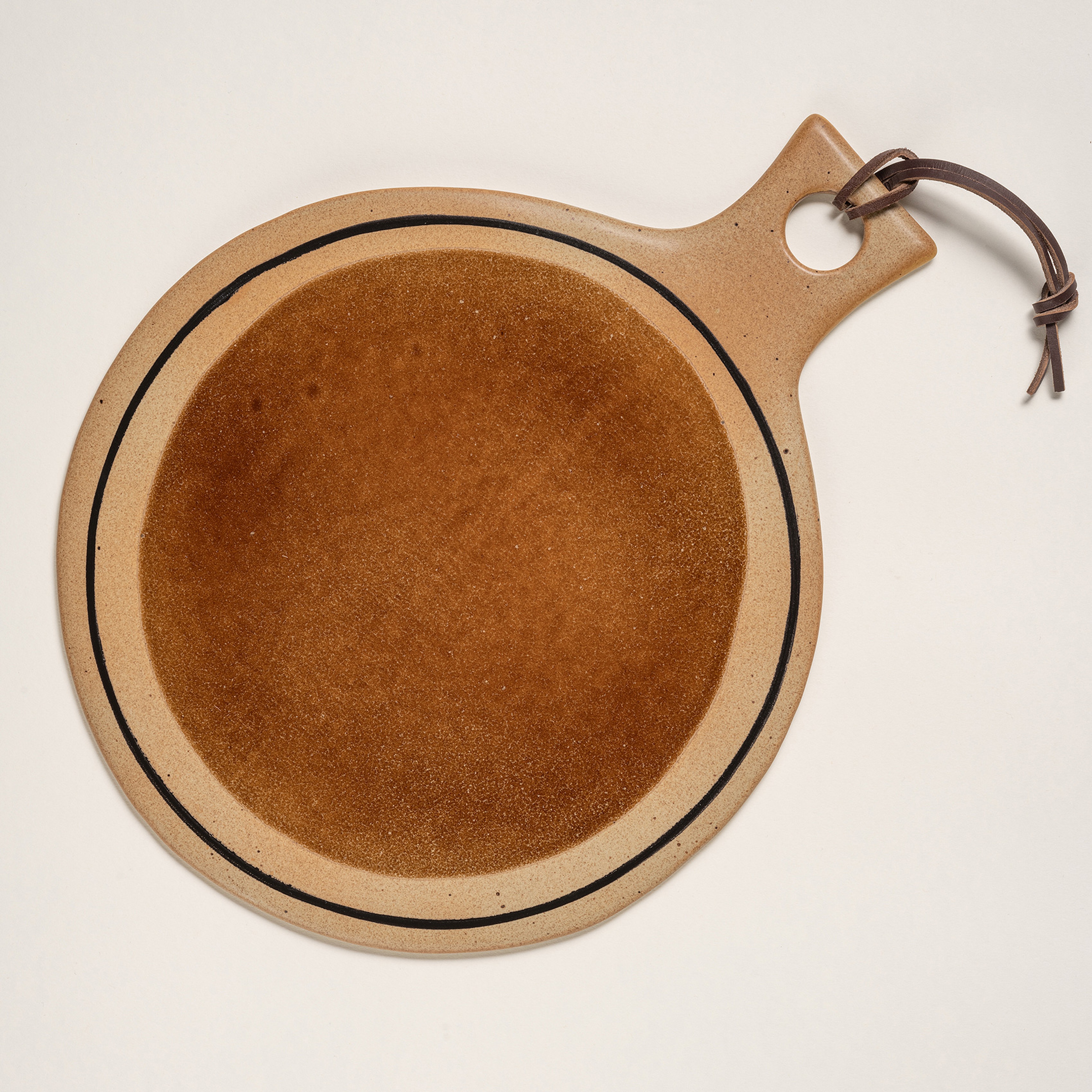 Lızbon Stoneware Servis Tabağı 33x27x1 Cm Kahverengi