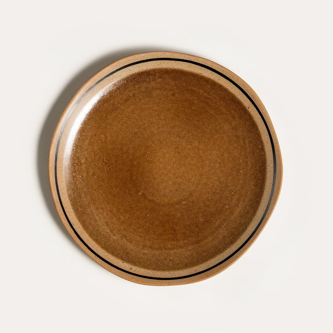 Lızbon Stoneware Yemek Tabağı 28x28x3 Cm Kahverengi