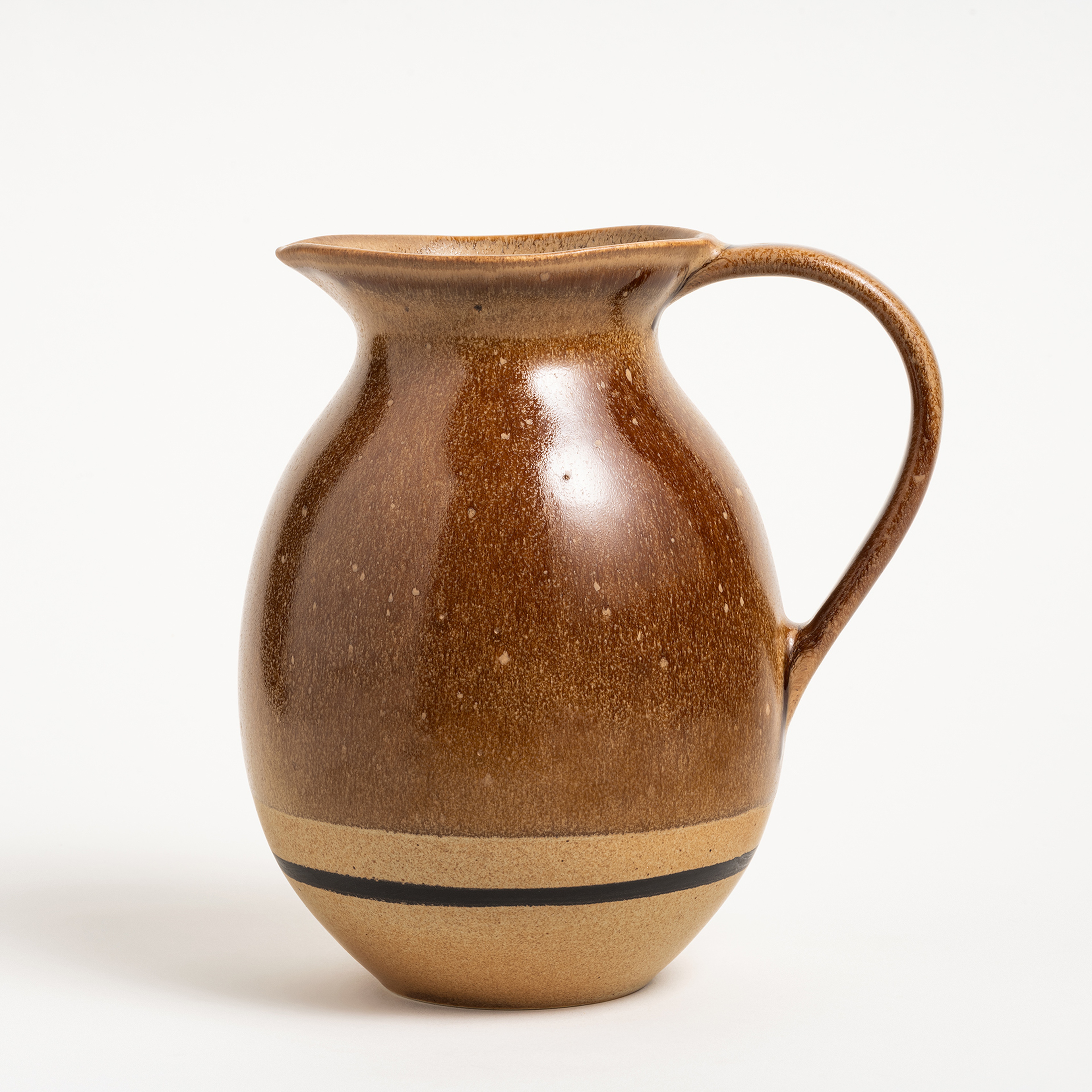 Lızbon Stoneware Sürahi 17x12x18 Cm Kahverengi