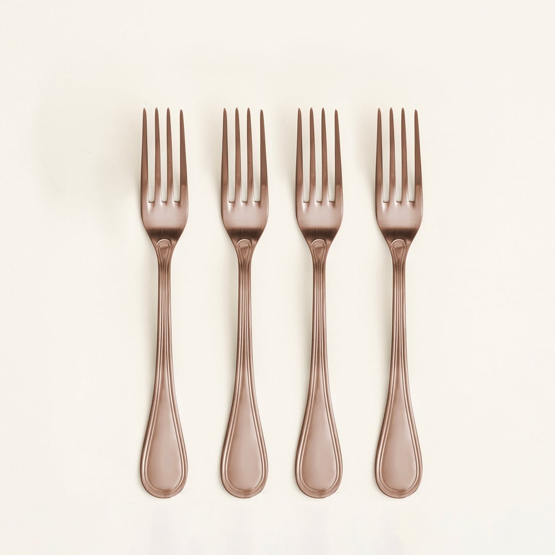 Dume Çelik Tatlı Çatalı 3x20x0.2 Cm Mat Çikolata