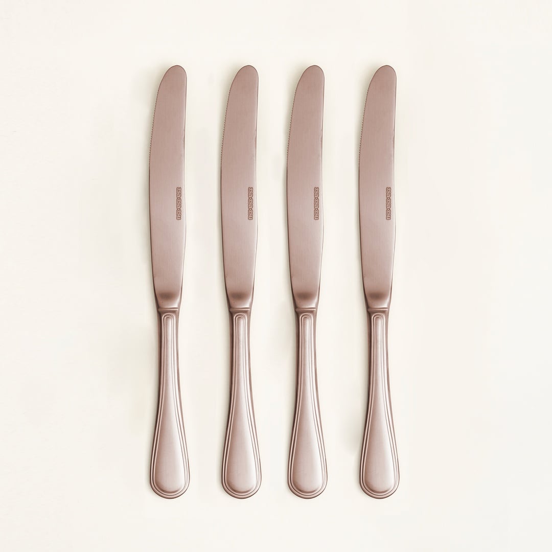 Dume Çelik Yemek Bıçağı 2x23x0.3 Cm Mat Çikolata