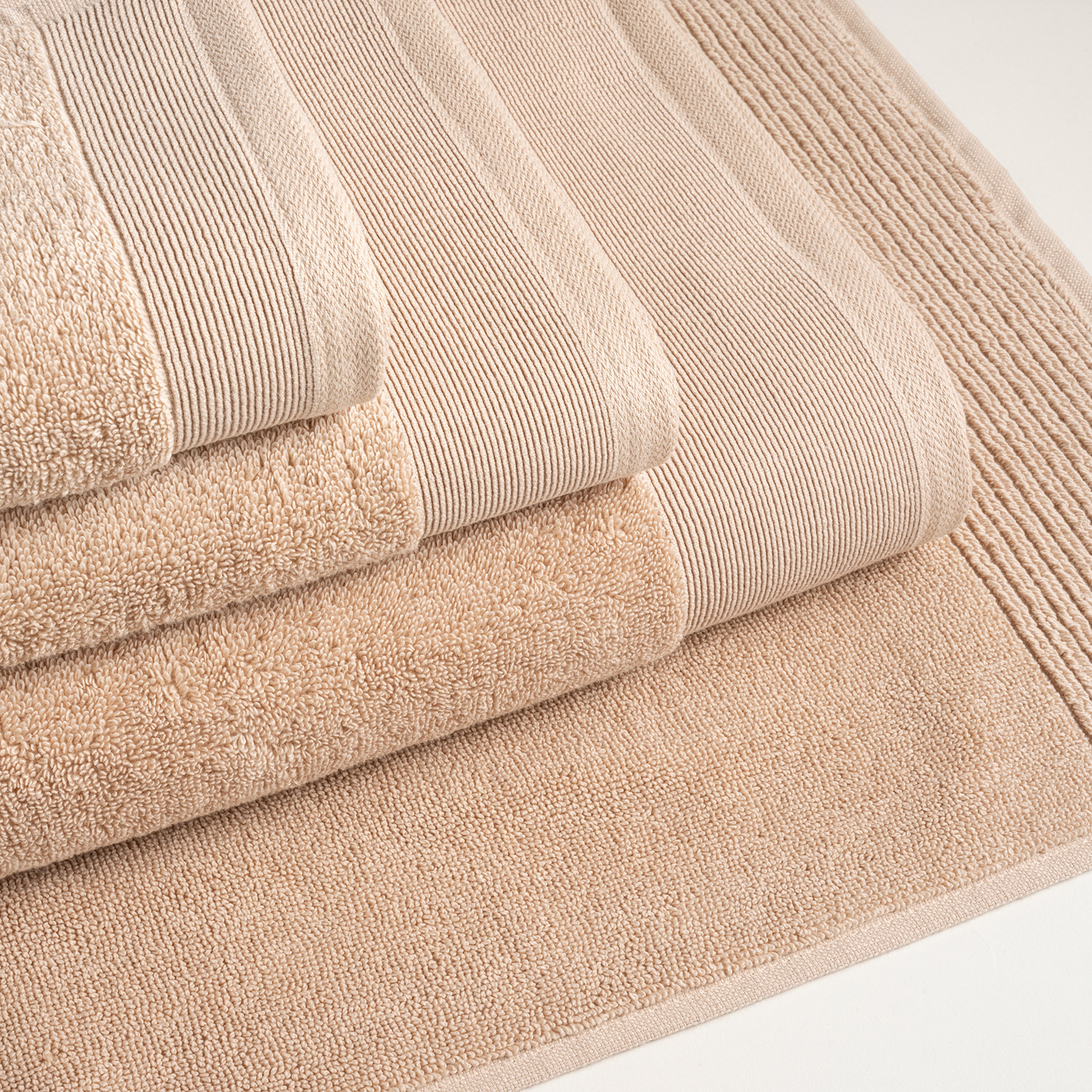 Solıd Bordürlü Pamuk %100 Pamuk El Havlusu 30x50 Cm Kum Rengı