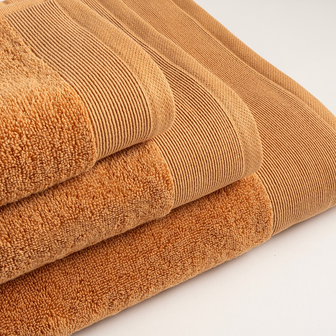Solıd Bordürlü Pamuk %100 Pamuk El Havlusu 30x50 Cm Tarçın