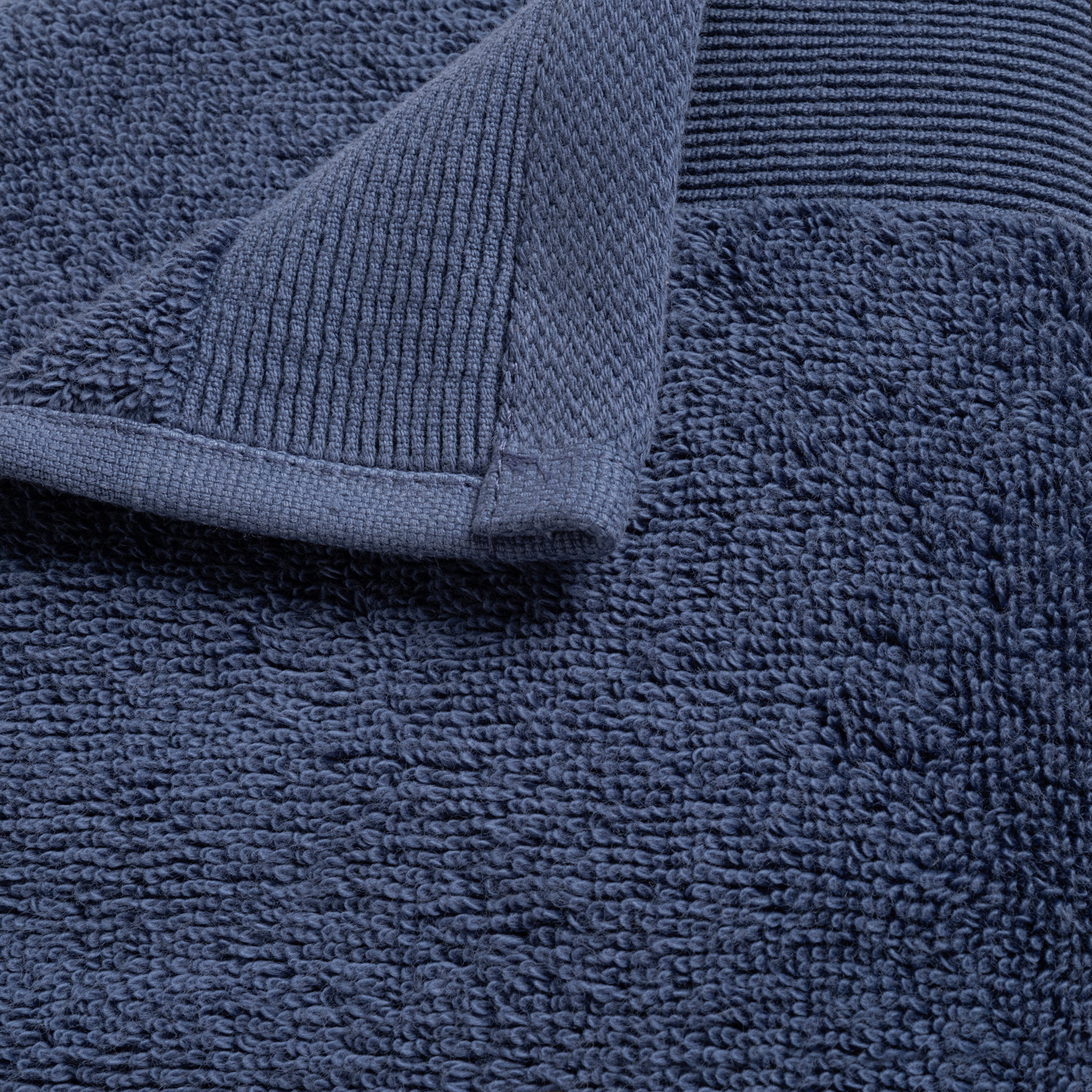 Solıd Bordürlü Pamuk %100 Pamuk El Havlusu 30x50 Cm Lacivert