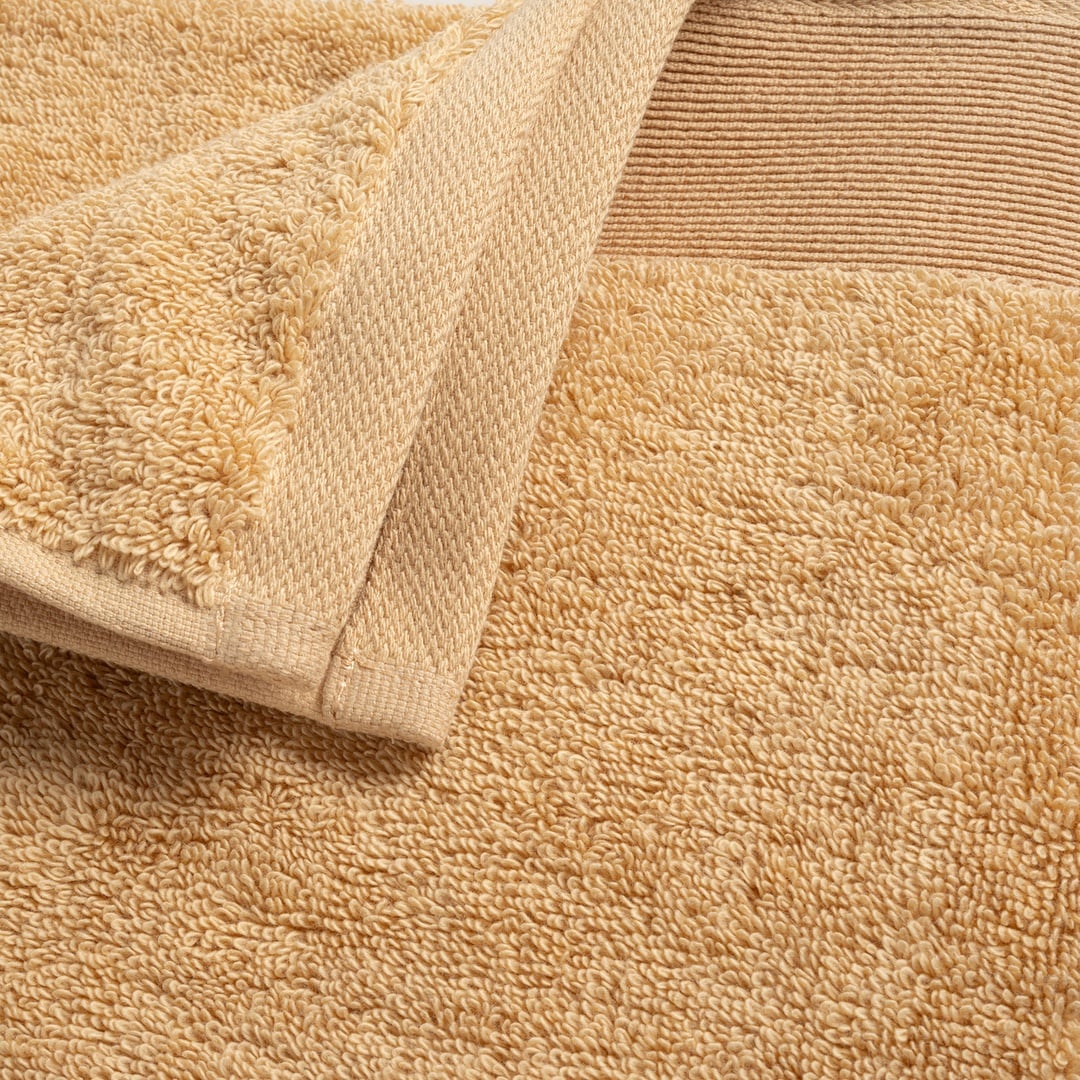 Solıd Bordürlü Pamuk %100 Pamuk Yüz Havlusu 50x90 Cm Sarı