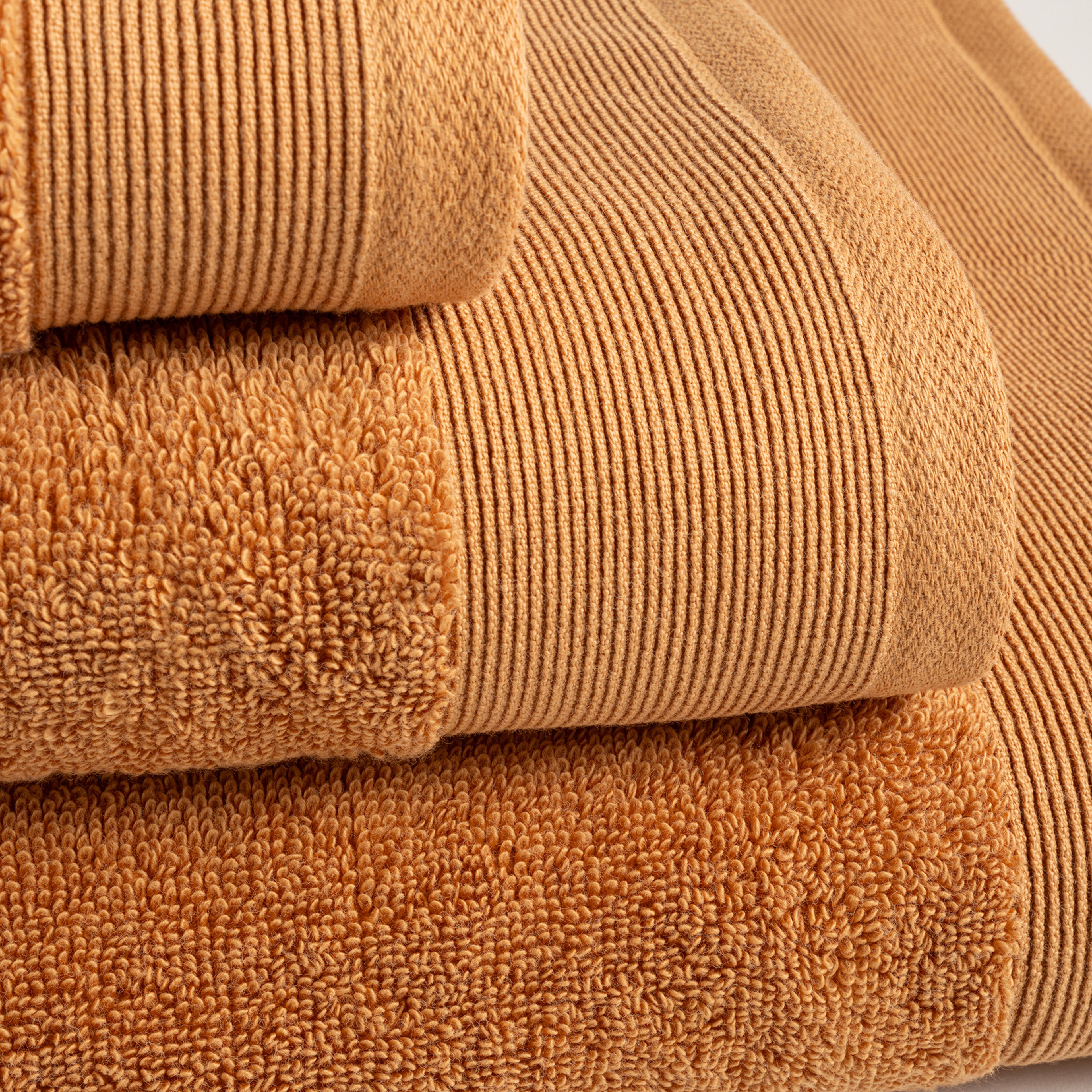 Solıd Bordürlü Pamuk %100 Pamuk Yüz Havlusu 50x90 Cm Tarçın