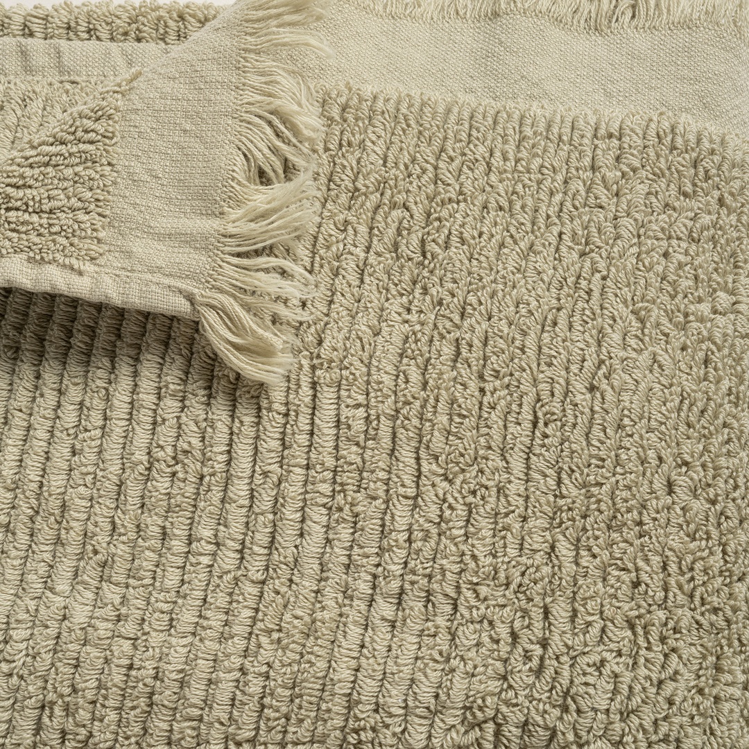 Faro Kenar Saçaklı Pamuk %100 Pamuk El Havlusu 30x50 Cm Yeşil