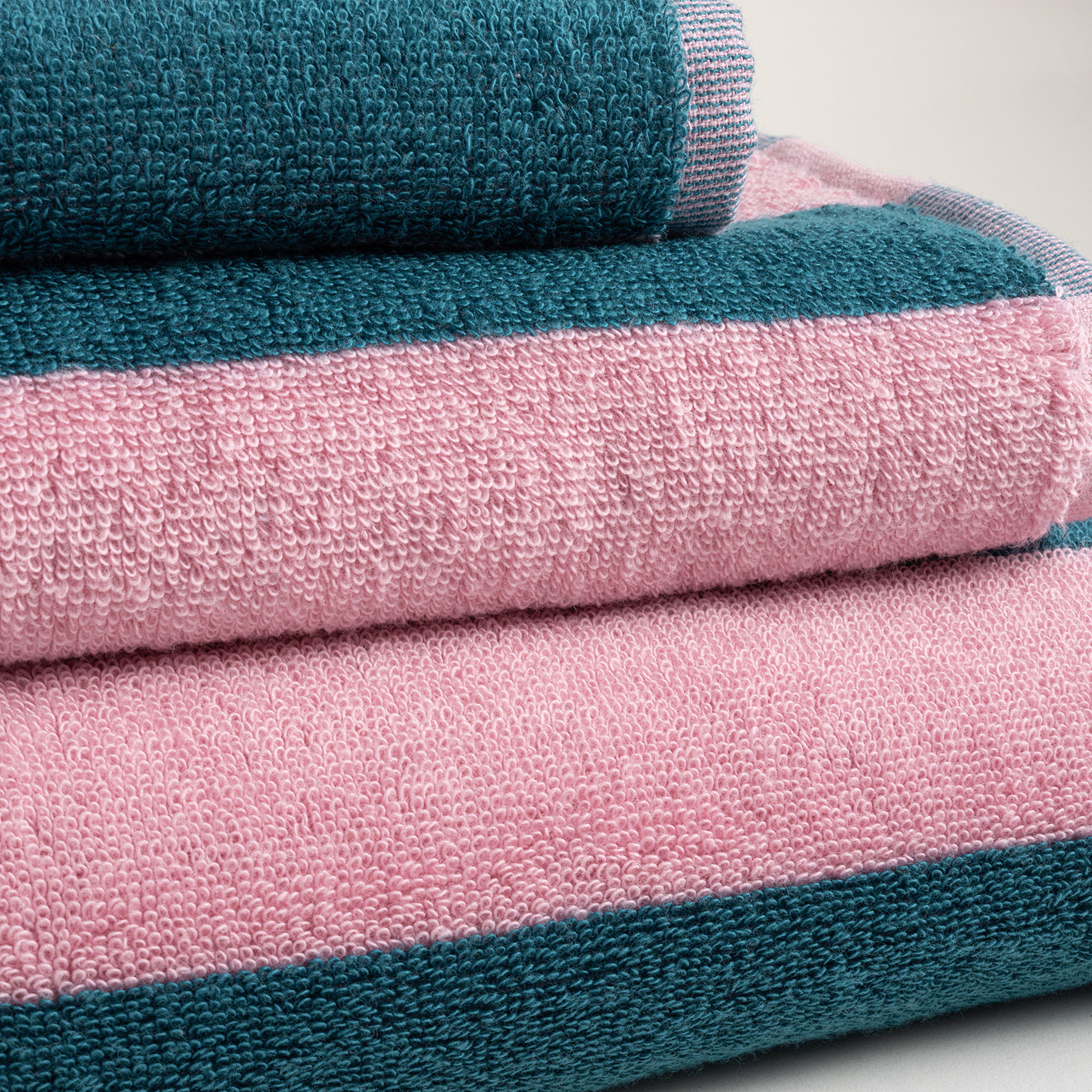 Tabea Pamuk Pamuk %100 Pamuk El Havlusu 30x50 Cm Pembe - Yeşil