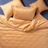 Solıd 300 Tc Çizgili E.kıng Sıze Pamuk Saten %100 Pamuk Saten Nevresim Seti 260x220 Cm Tarçın