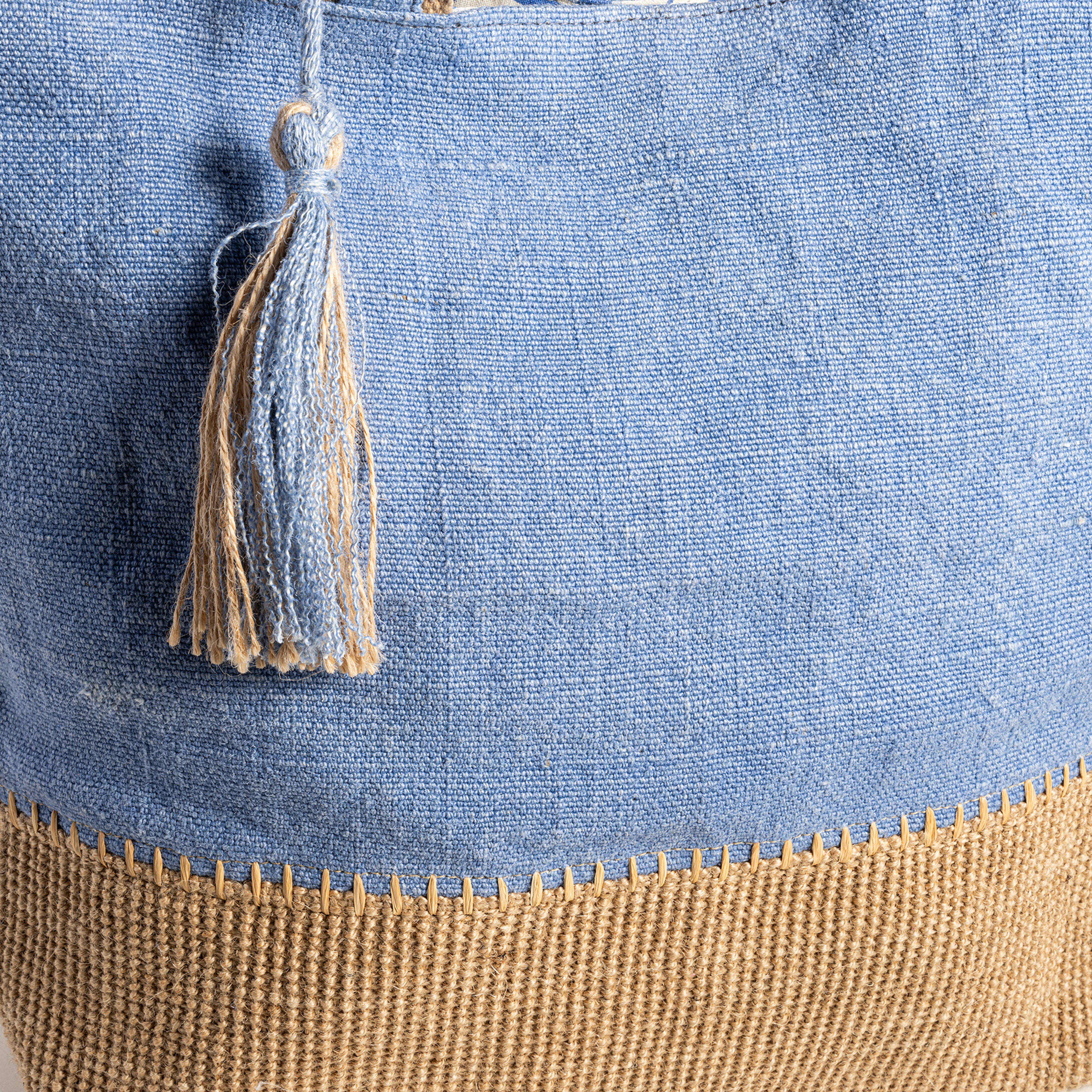 Kolkata Jüt Çanta 32x39x10 Cm Mavi