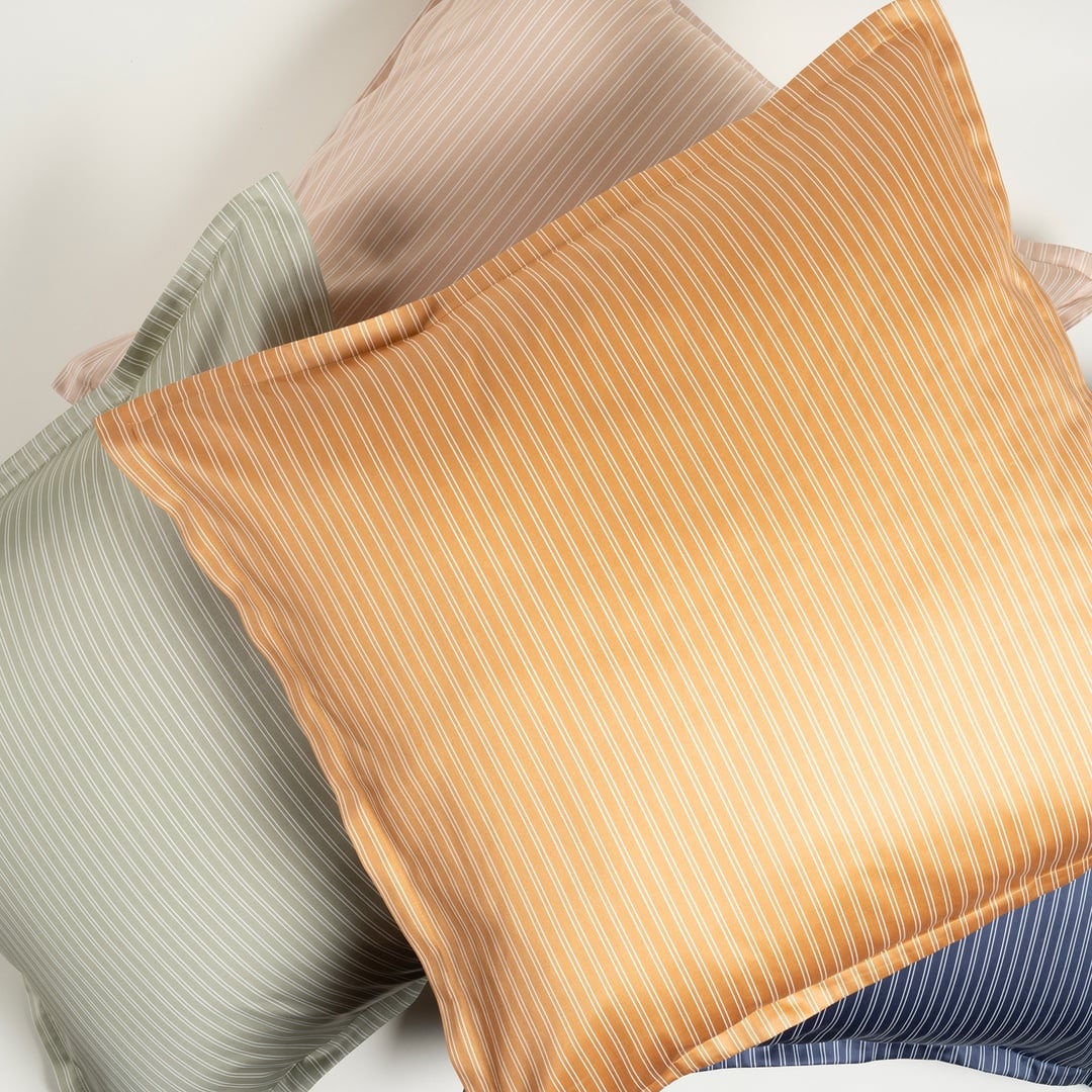 Solıd Pamuk Pamuk Saten %100 Pamuk Saten Yastık Kılıfı 60x60 + 2 Cm Tarçın