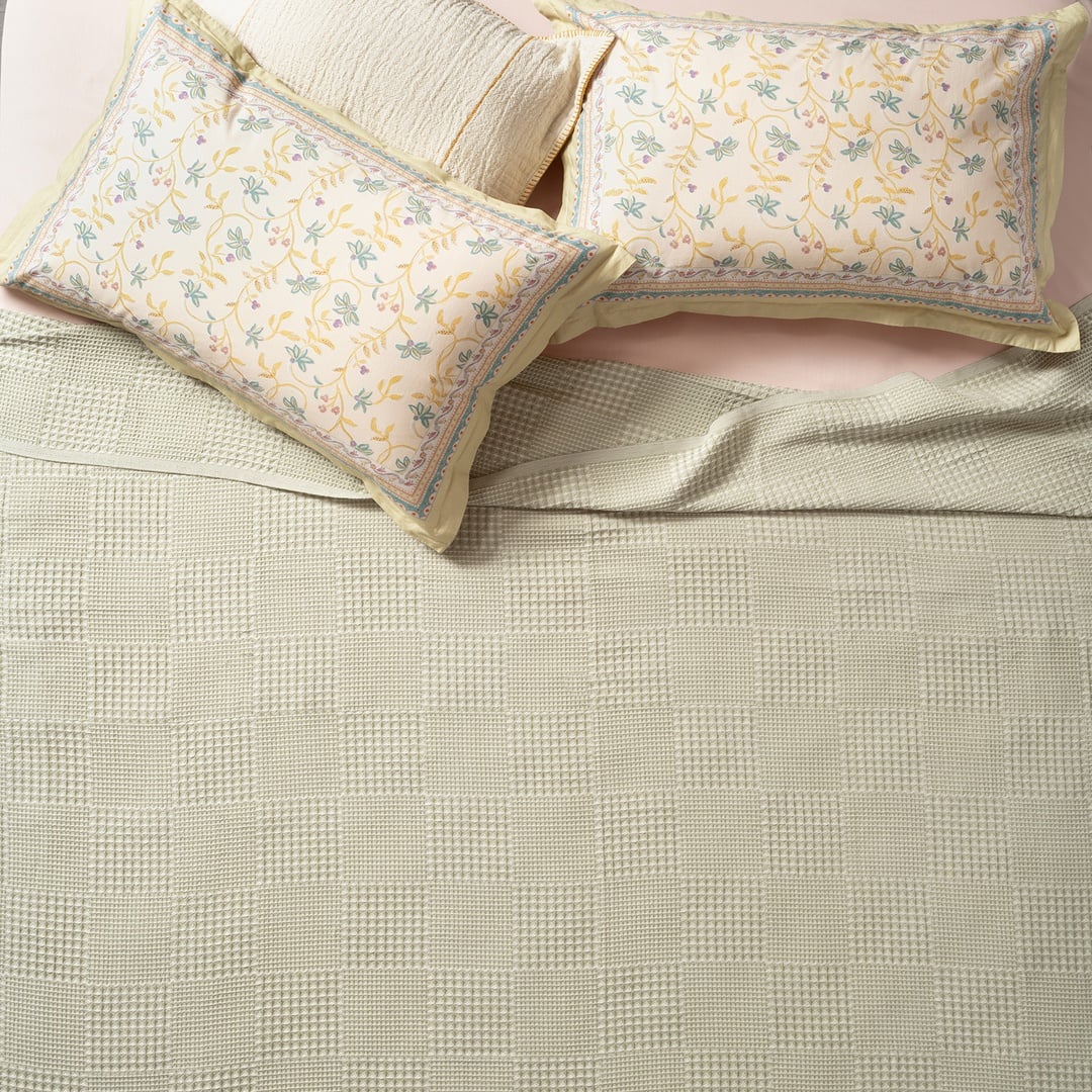 Baklan İplik Boyalı Kıng Sıze Pamuk %100 Pamuk Pike 240x220 Cm Yeşil