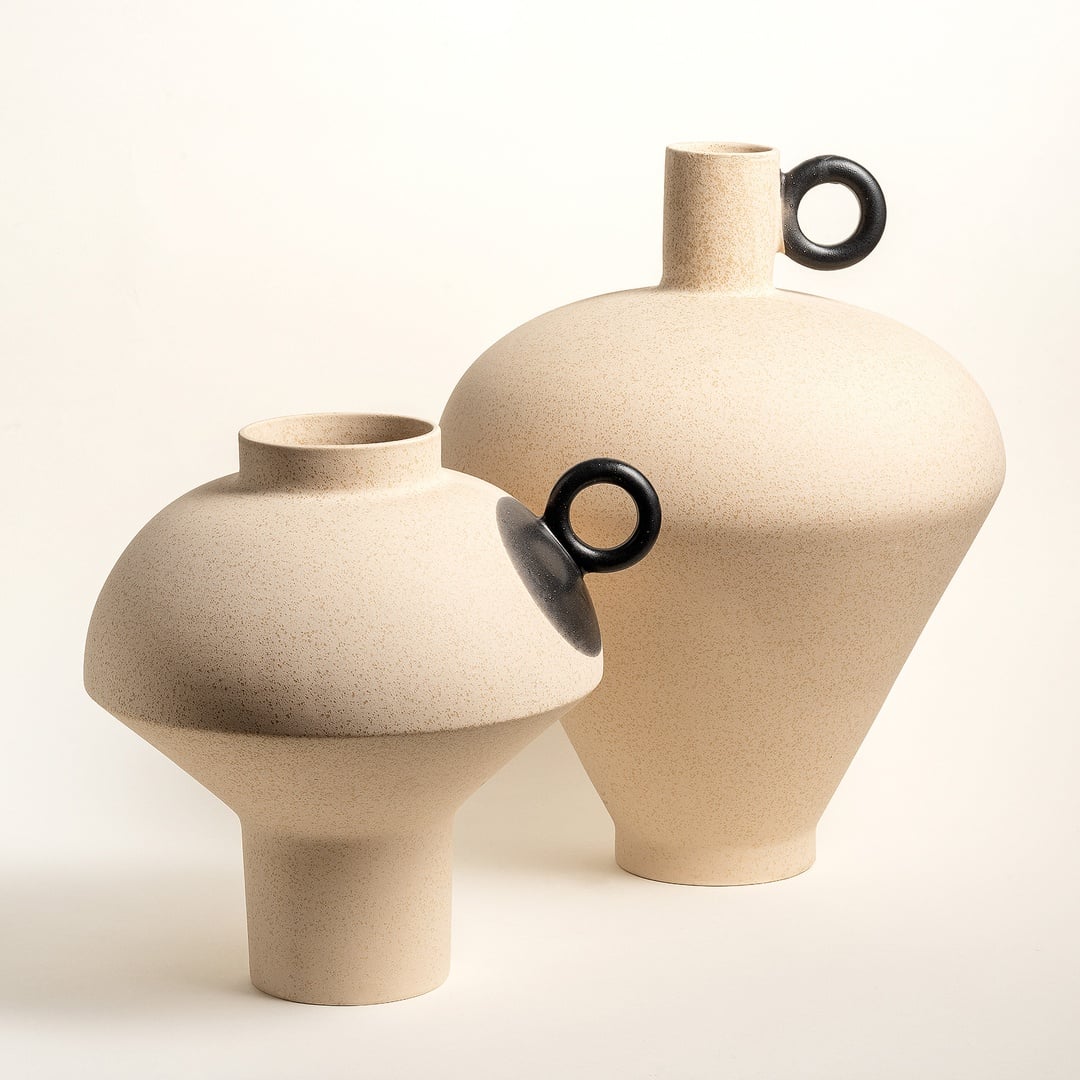 Lızbon Earthenware Vazo 31x31x39 Cm Bej