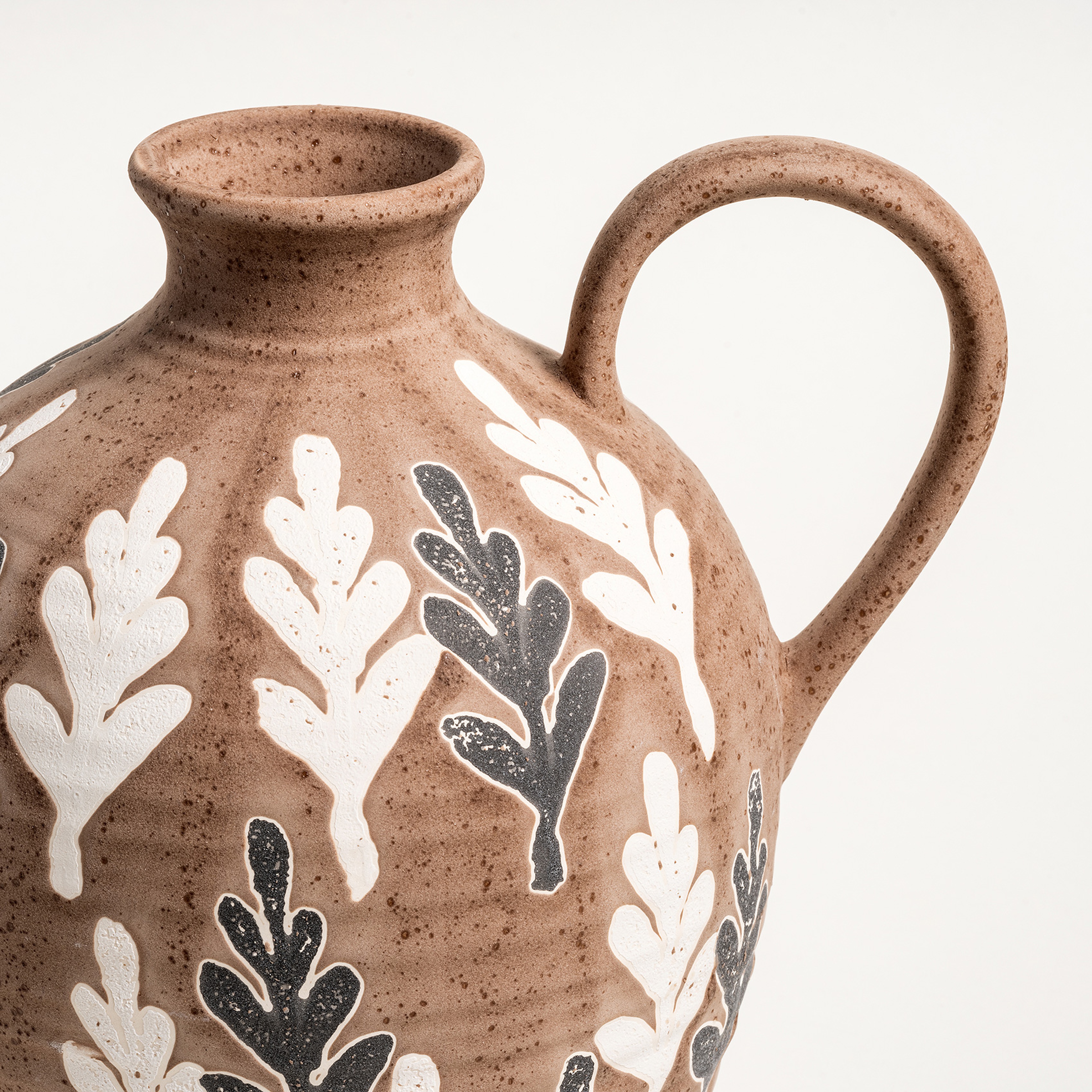 Lızbon Earthenware Vazo 18x14x20 Cm Kahverengi