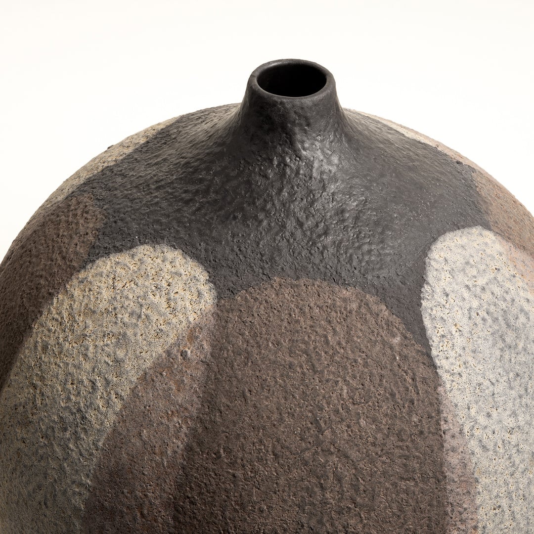 Lızbon Earthenware Vazo 32x32x33 Cm Kahverengi