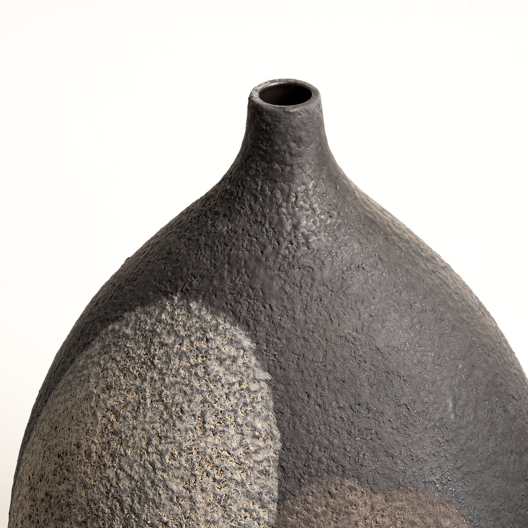 Lızbon Earthenware Vazo 28x28x44 Cm Kahverengi