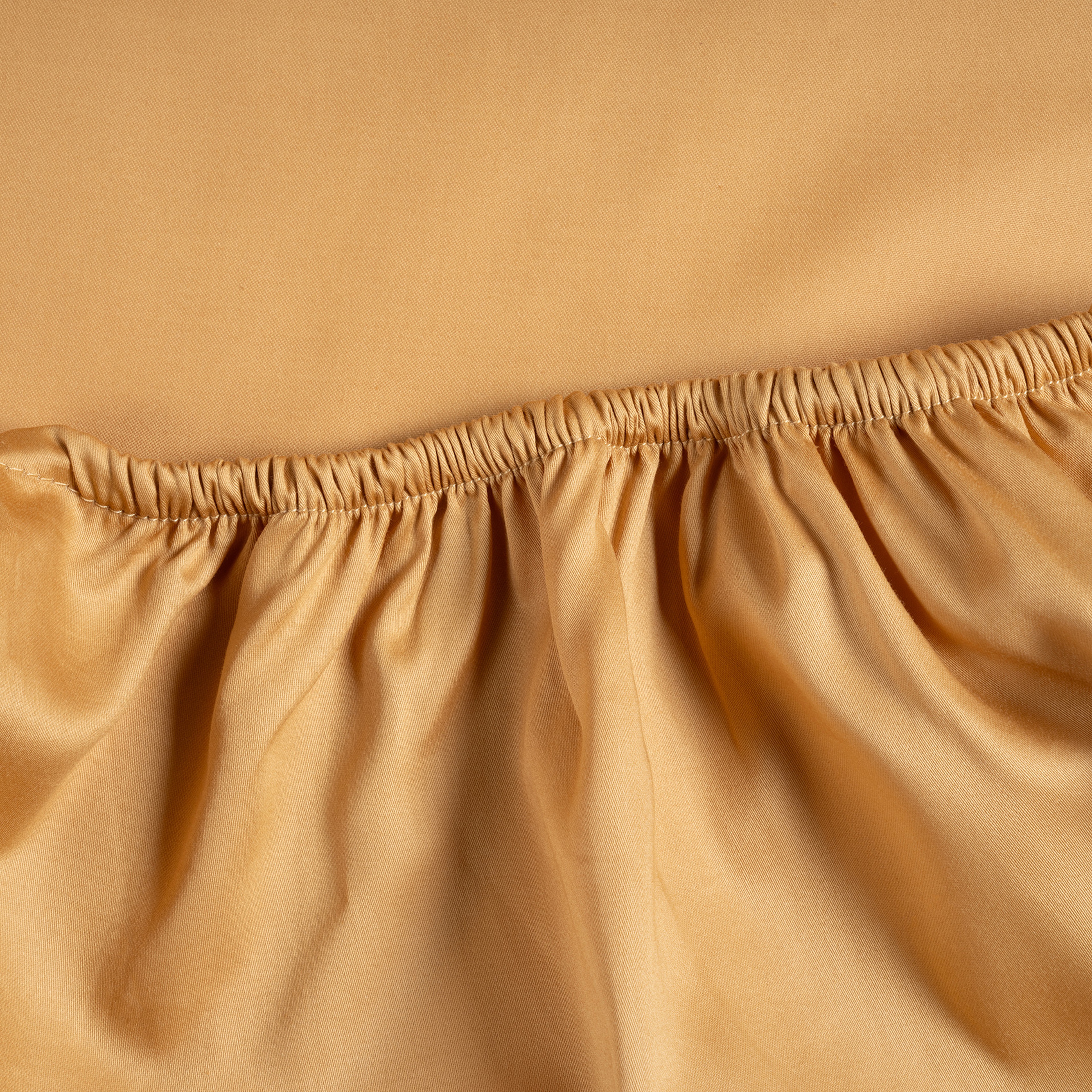 Solıd 300 Tc Kıng Sıze Pamuk Saten %100 Pamuk Saten Lastikli Çarşaf 200x200 Cm Sarı