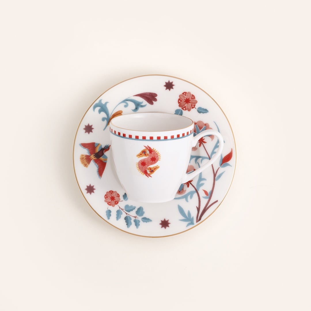 Gediz Porselen Kahve Seti 80 Ml Renkli