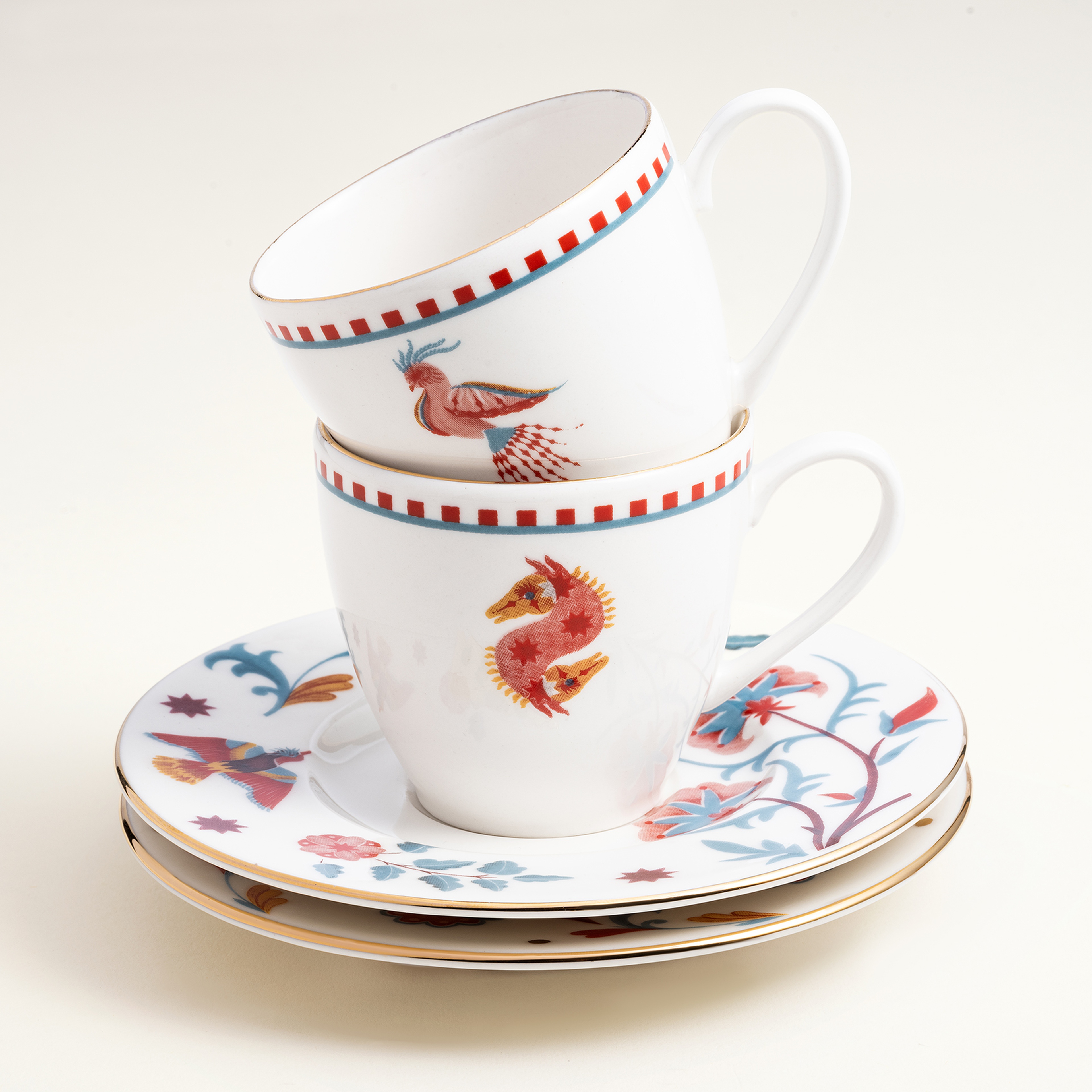 Gediz Porselen Kahve Seti 80 Ml Renkli