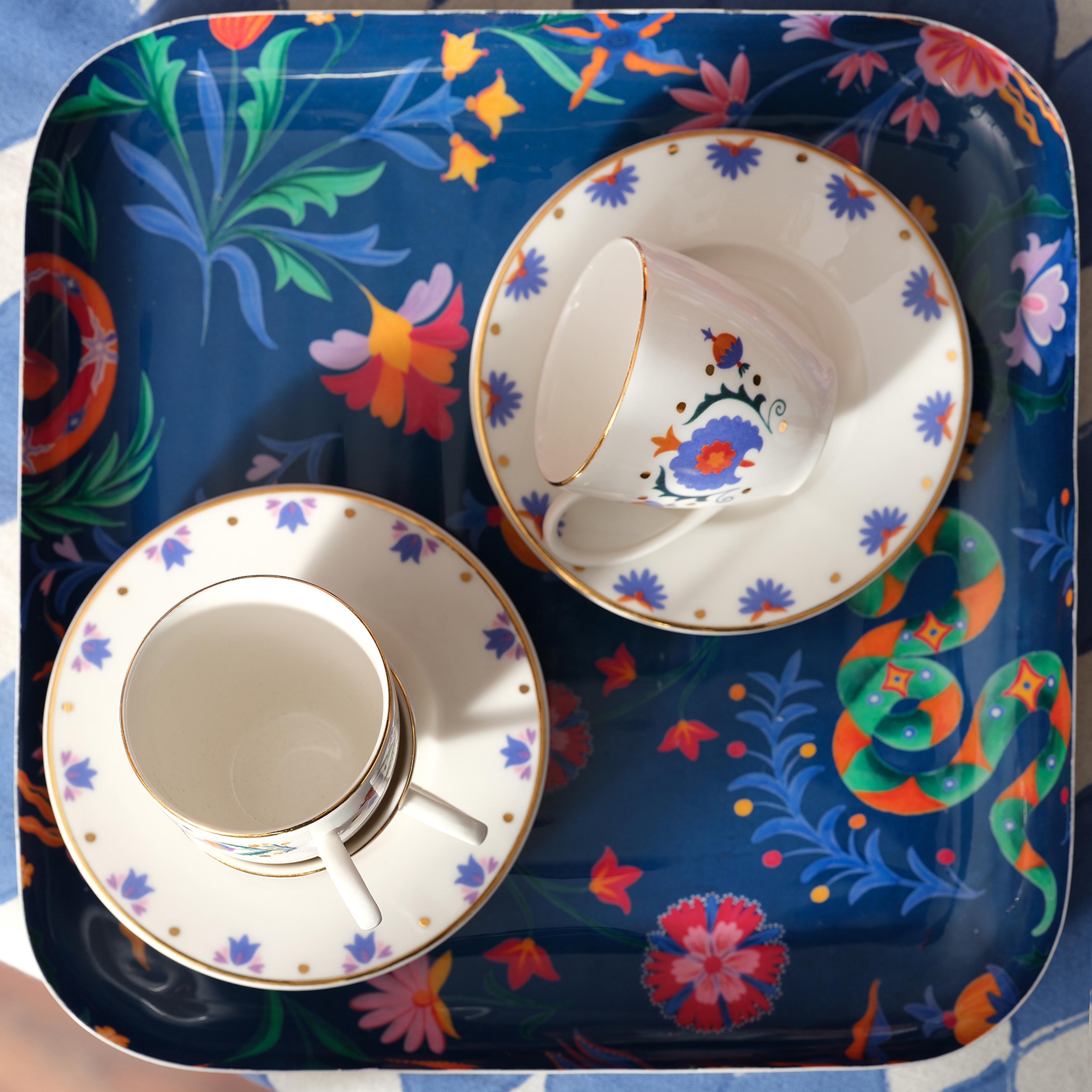 Gediz Porselen Kahve Seti 80 Ml Renkli