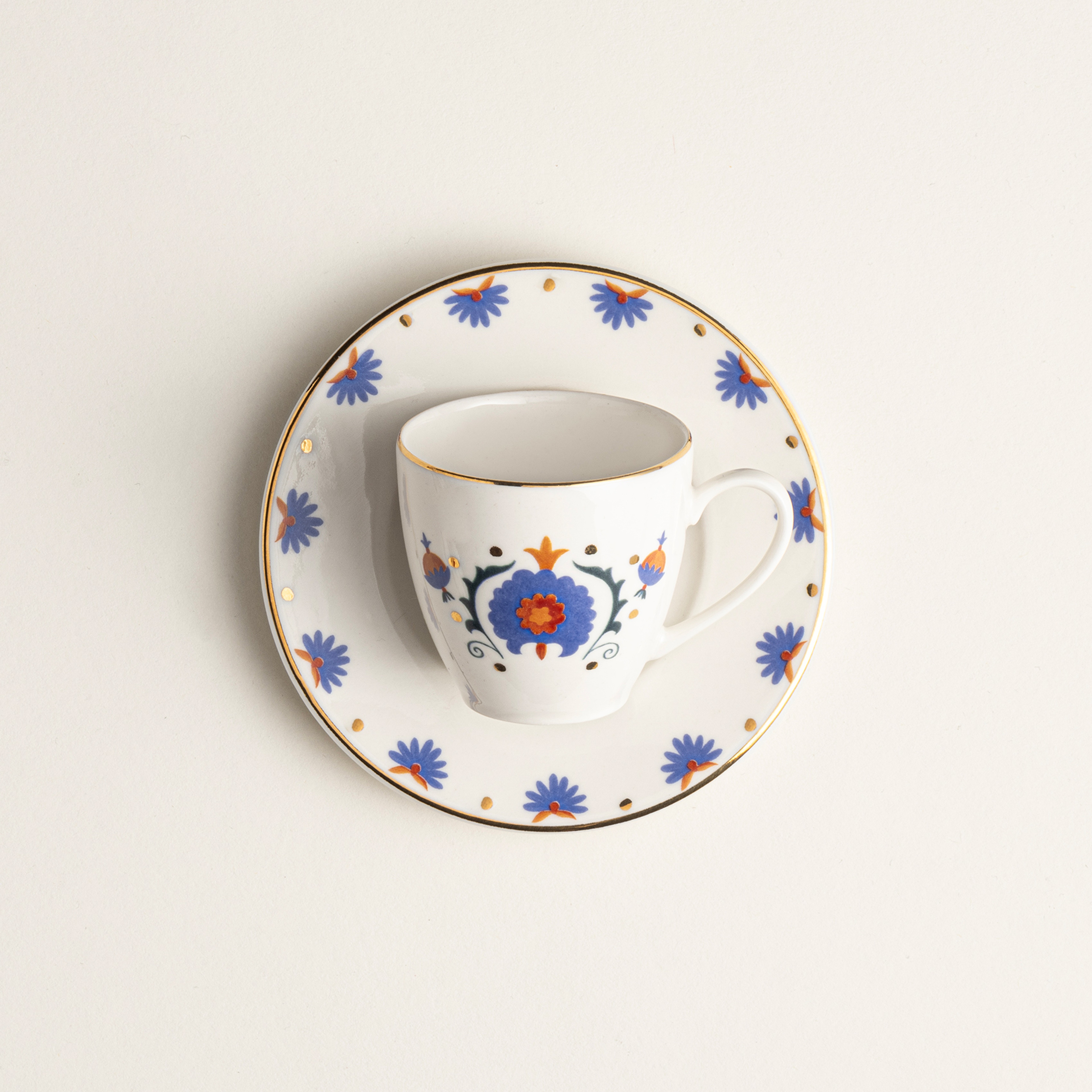 Gediz Porselen Kahve Seti 80 Ml Renkli