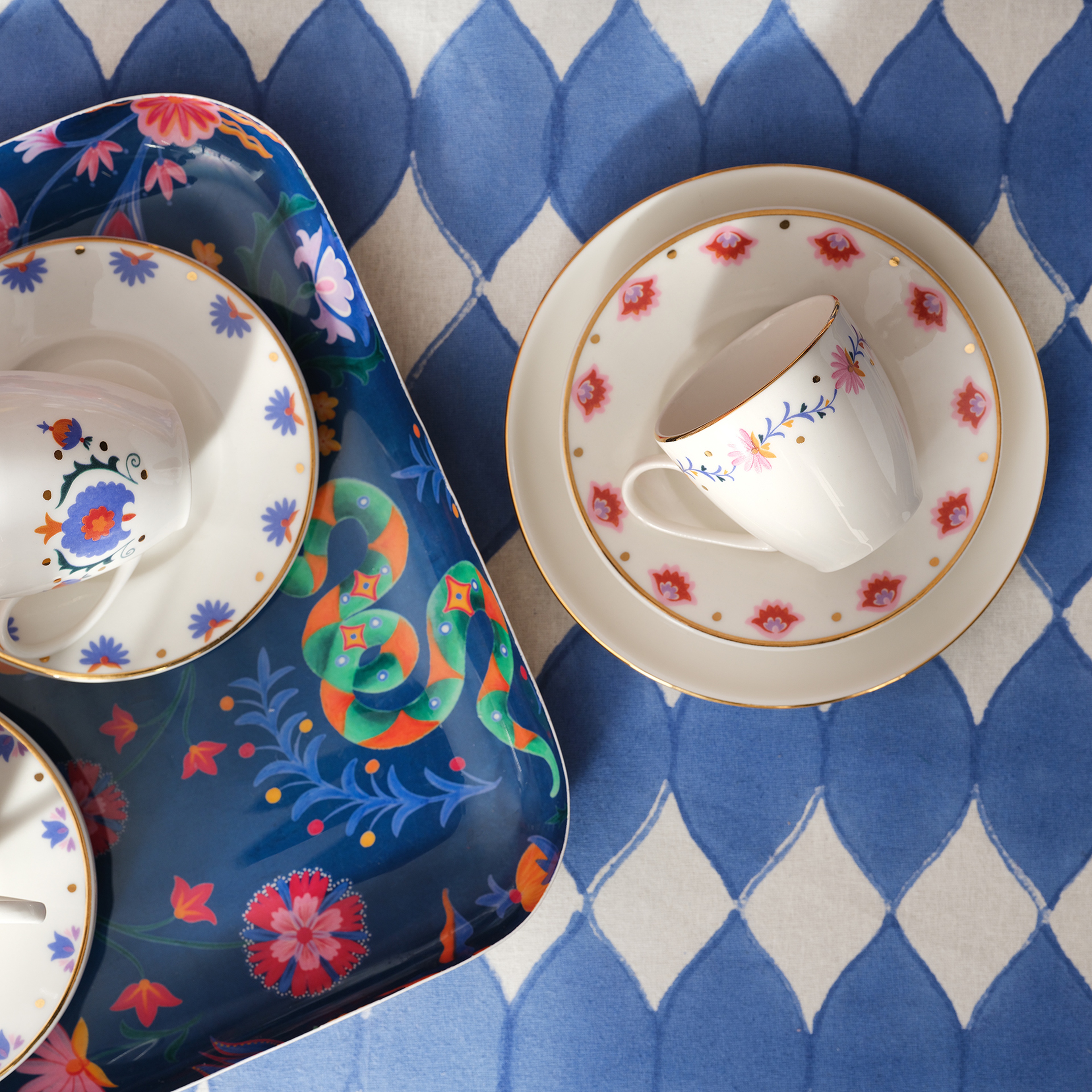 Gediz Porselen Kahve Seti 80 Ml Renkli