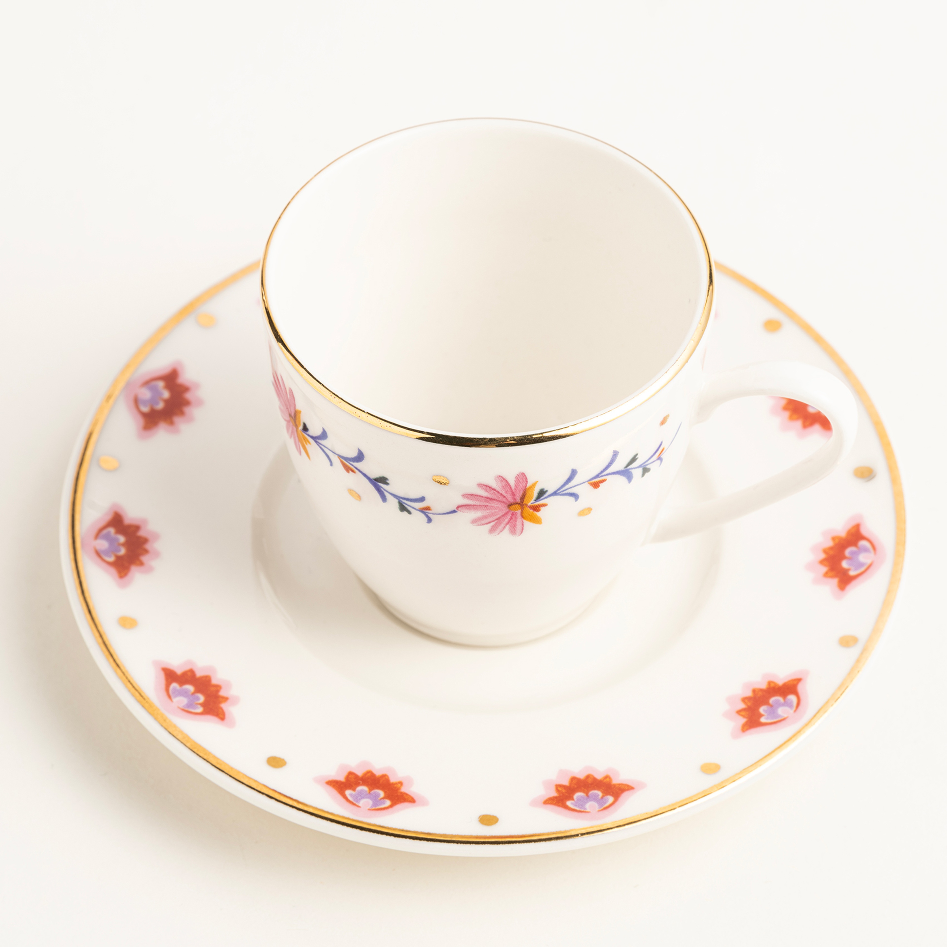 Gediz Porselen Kahve Seti 80 Ml Renkli