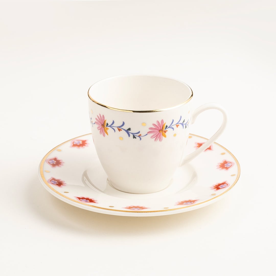 Gediz Porselen Kahve Seti 80 Ml Renkli