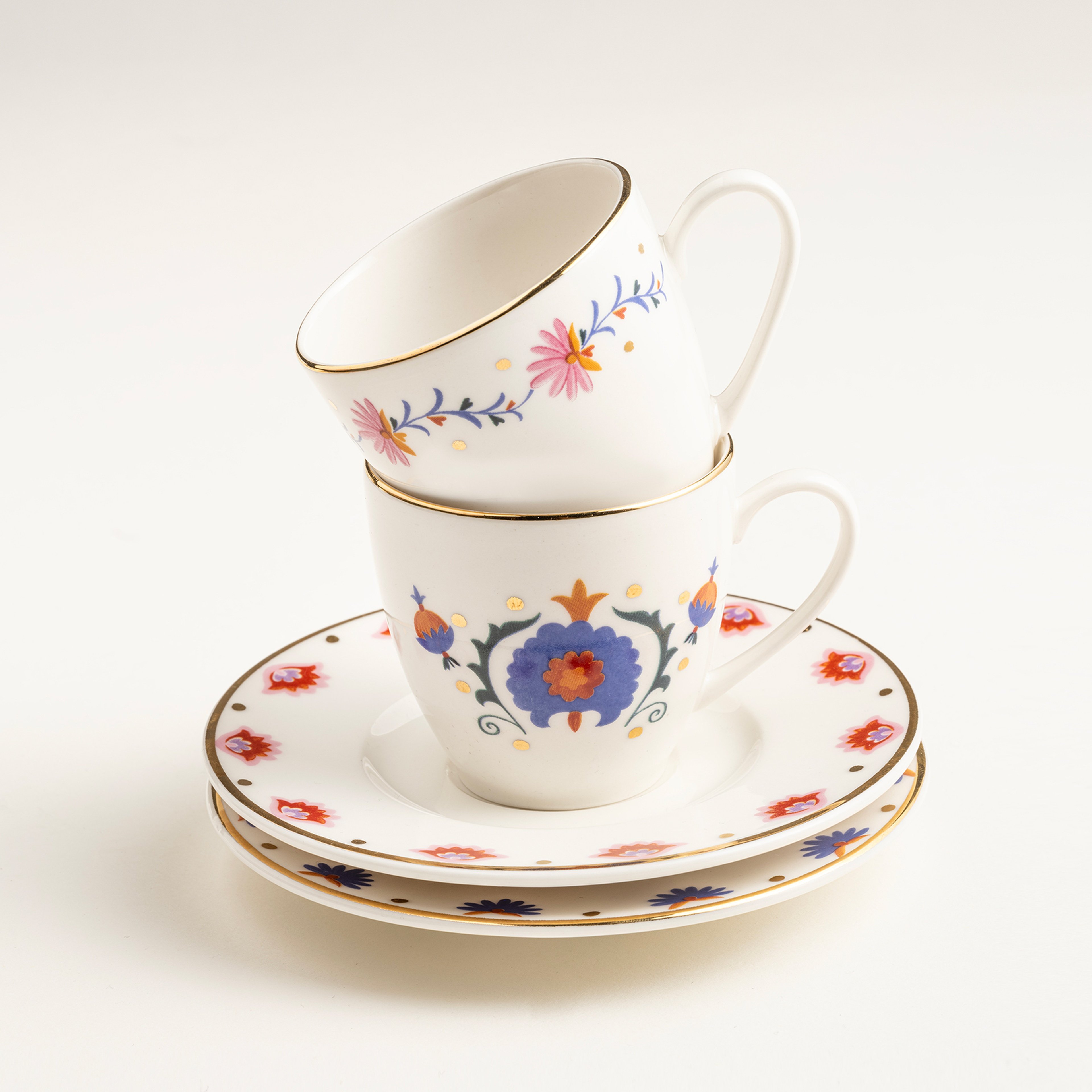 Gediz Porselen Kahve Seti 80 Ml Renkli