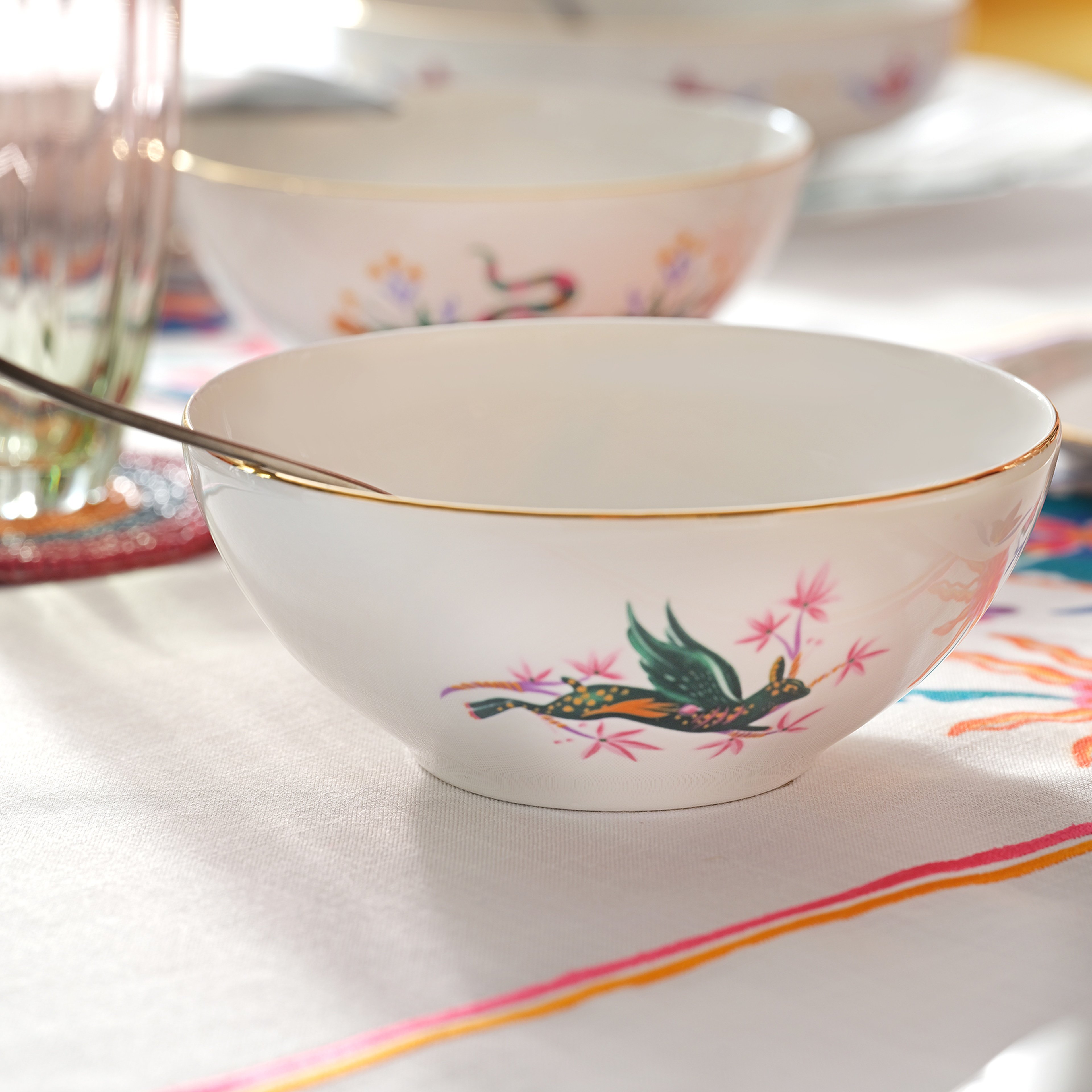 Gediz Porselen Kase 15 Cm Renkli