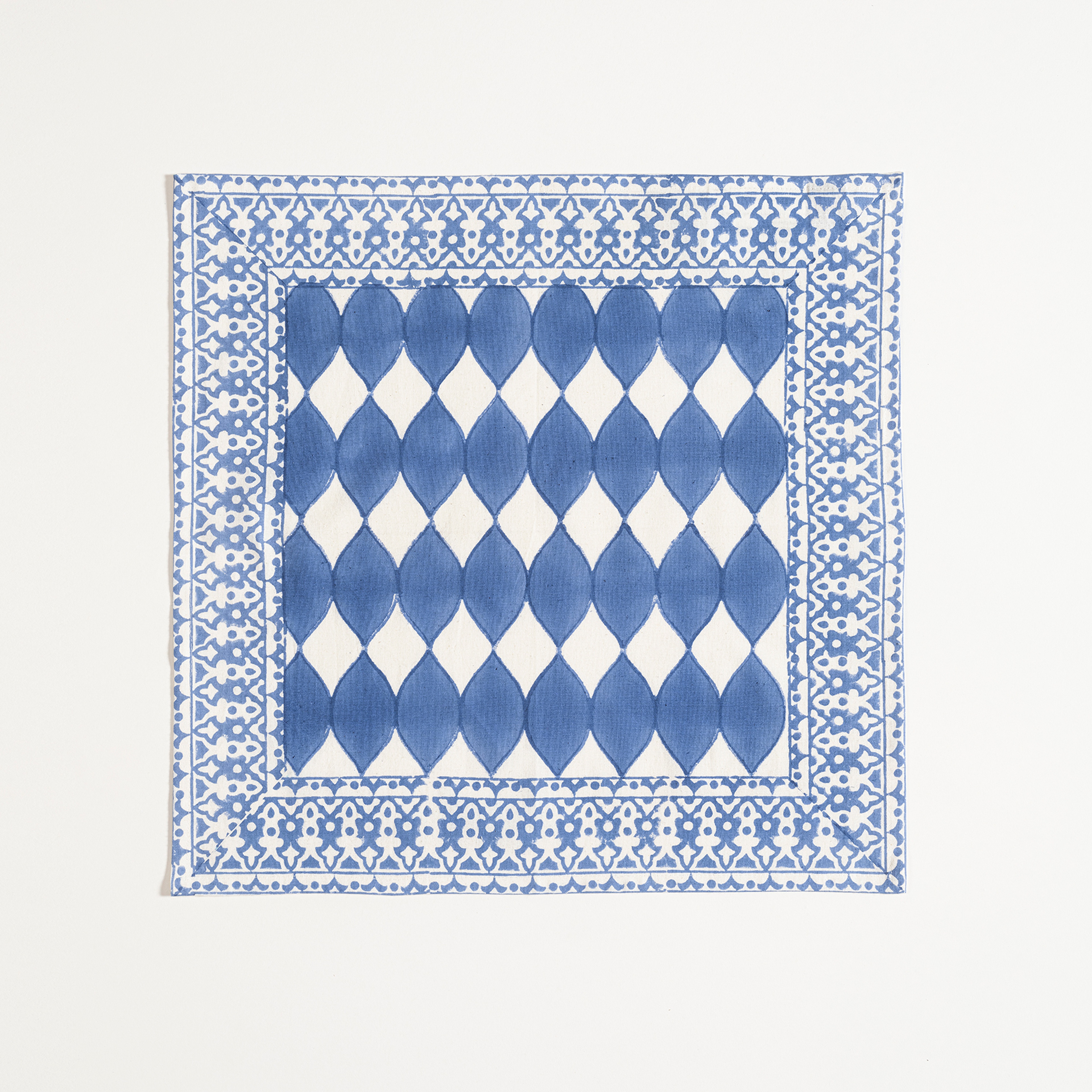 Maotha El Baskısı Pamuk %100 Pamuk Peçete 45x45 Cm Mavi